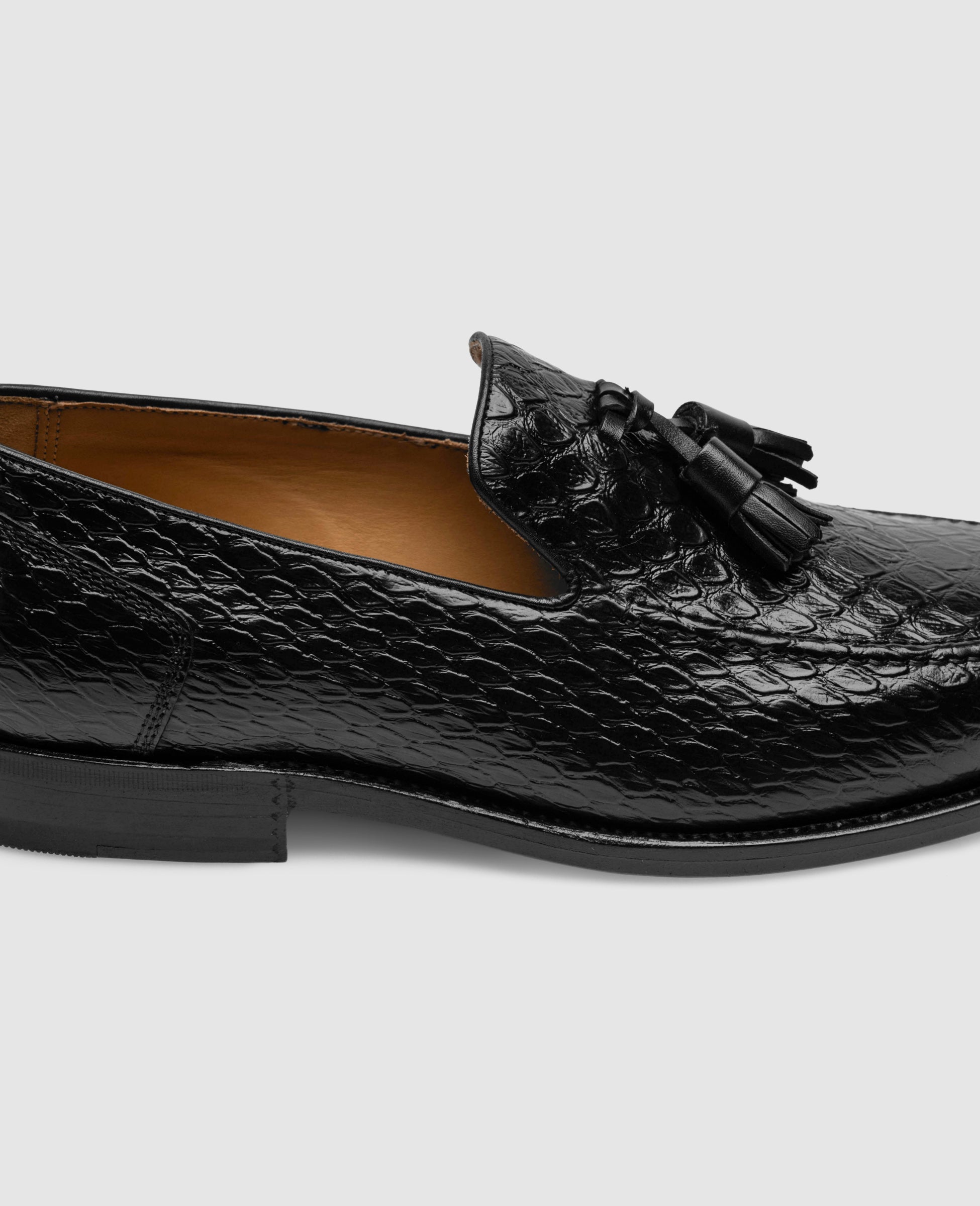 dinkelacker-wien-plain-tassel-loafer-bc-schwarz-krokodil-optik image 5