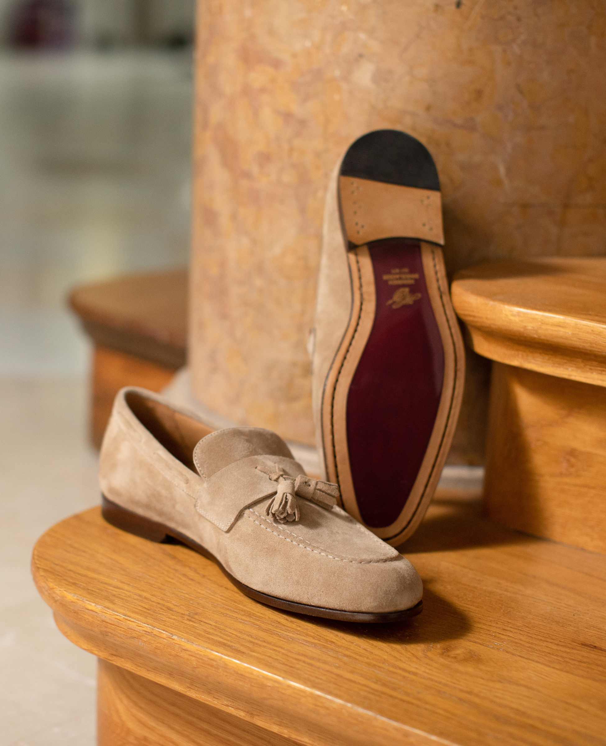 dinkelacker-amalfi-plain-tassel-v-hellbraun-tassel-loafer image 2