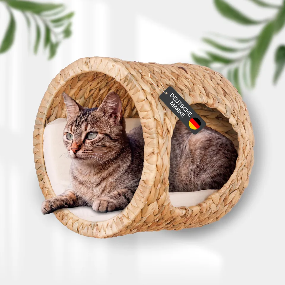 lycce-katzen-wandh-hle-alba-wasserhyazinthe-32-cm-mit-waschbarem-bezug image 1
