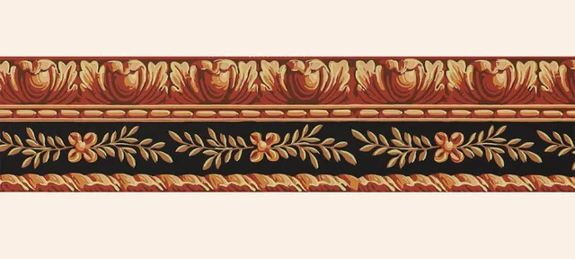 hembus-borte-564-blumenakanthus-tapetenborte-rot image 1