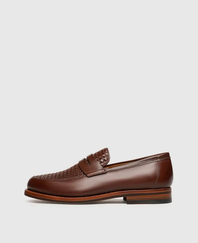 dinkelacker-wien-plain-ac-penny-loafer-dunkelbraun-glattleder-geflecht image 1