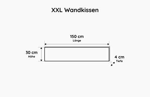 lycce-wandkissen-xxl-150cm-x-30cm-kunstleder-grau-mit-montage-set image 6