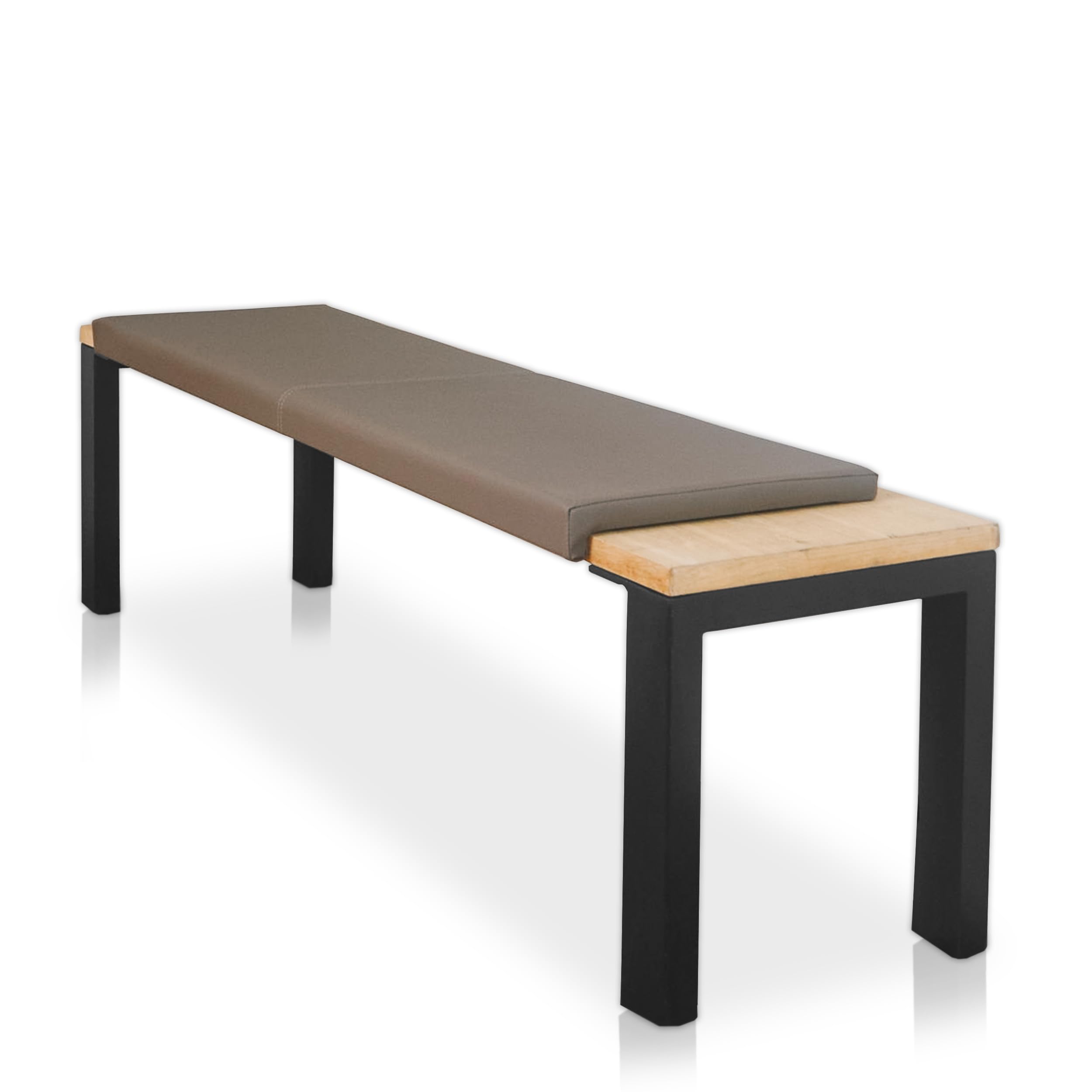 lycce-bankauflage-klemmkissen-1-leiste-xxl-3-sitzer-kunstleder-taupe image 1