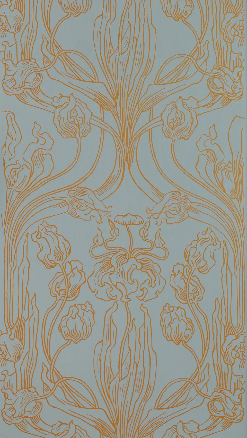 hembus-tapete-3070-d-tulpen-papiertapete-orange-hellblau image 1