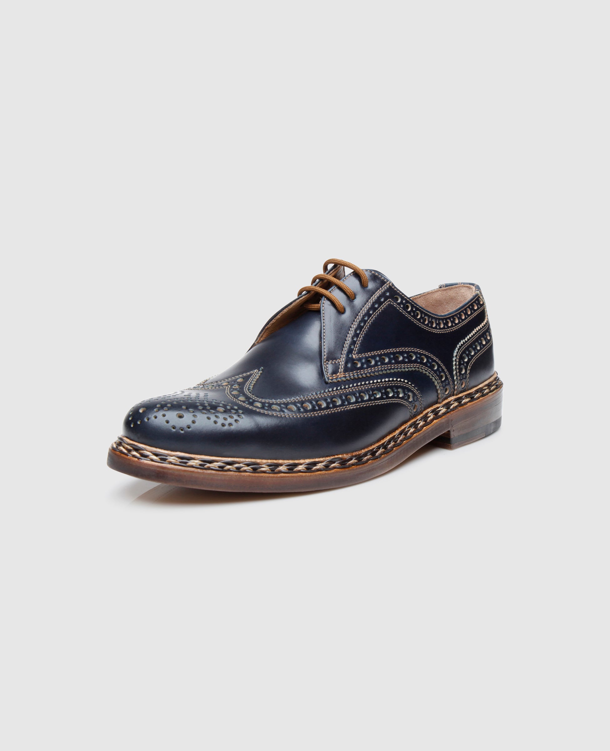 dinkelacker-buda-full-brogue-c-derby-navy-shell-cordovan image 2