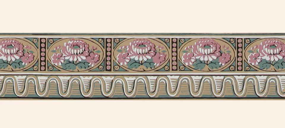 hembus-borte-574-lisetta-tapetenborte-braun-medaillon-6-2-cm image 1