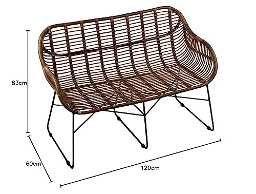 lycce-rattansofa-venus-retro-mit-armlehne-braun-120x60x83-cm image 5