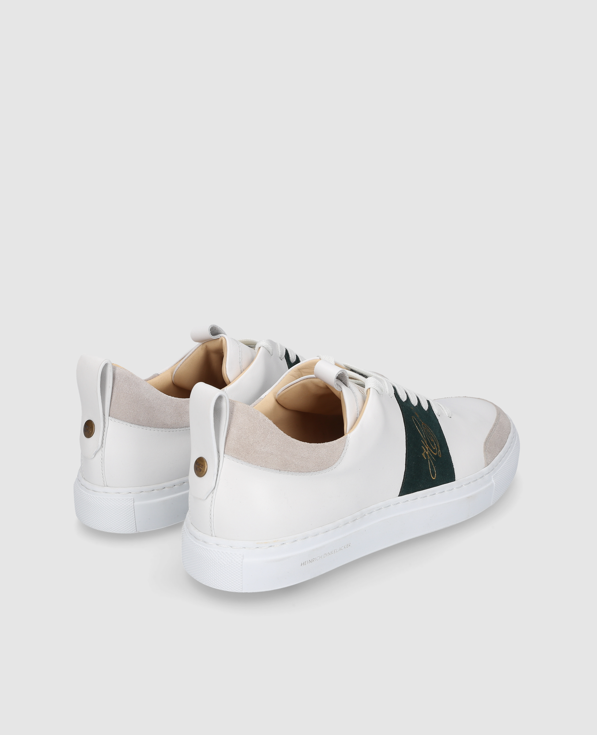 dinkelacker-turin-tennis-sneaker-wei-petrol-kalbsnappa image 3