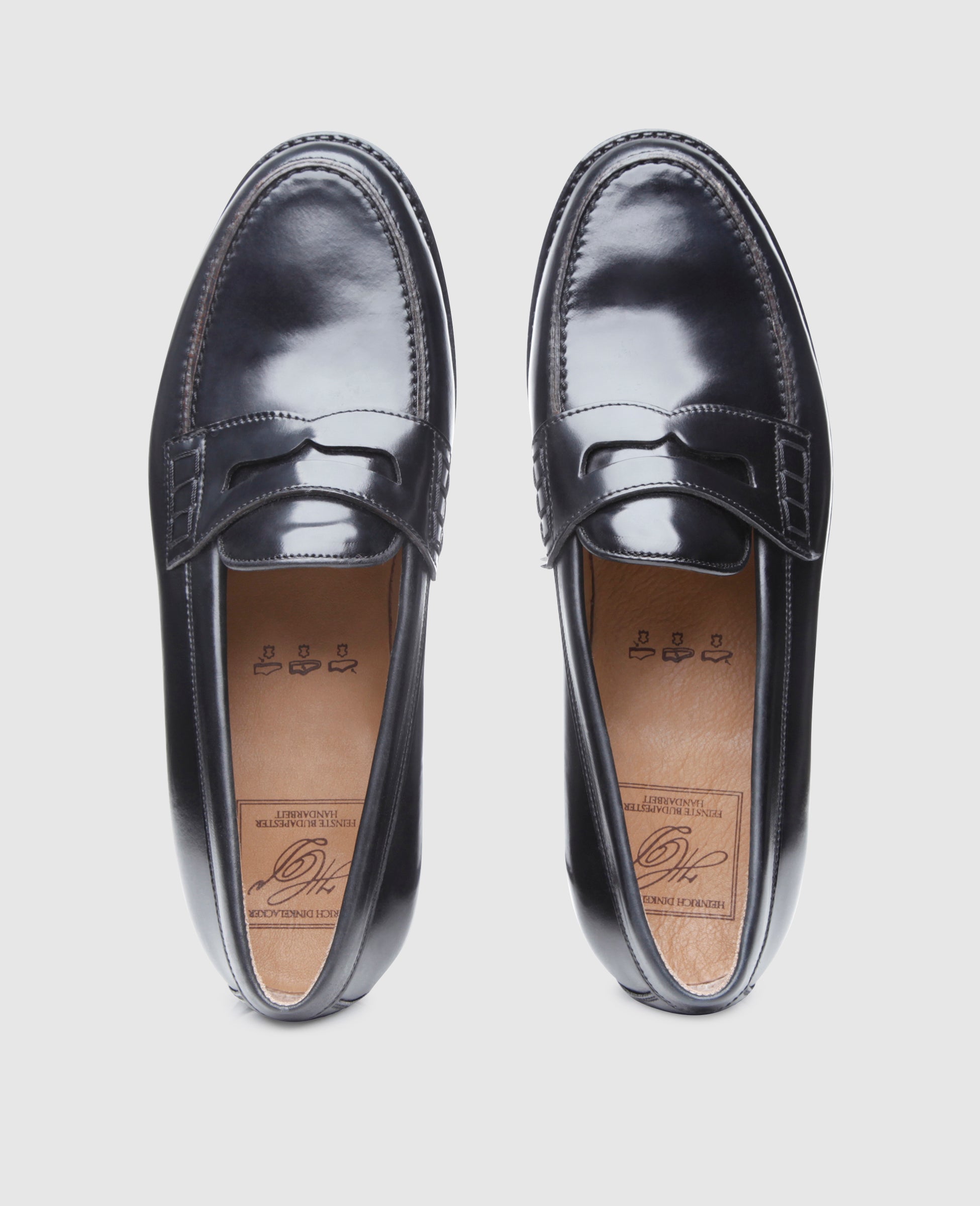 dinkelacker-wien-plain-c-penny-loafer-shell-cordovan-schwarz image 8