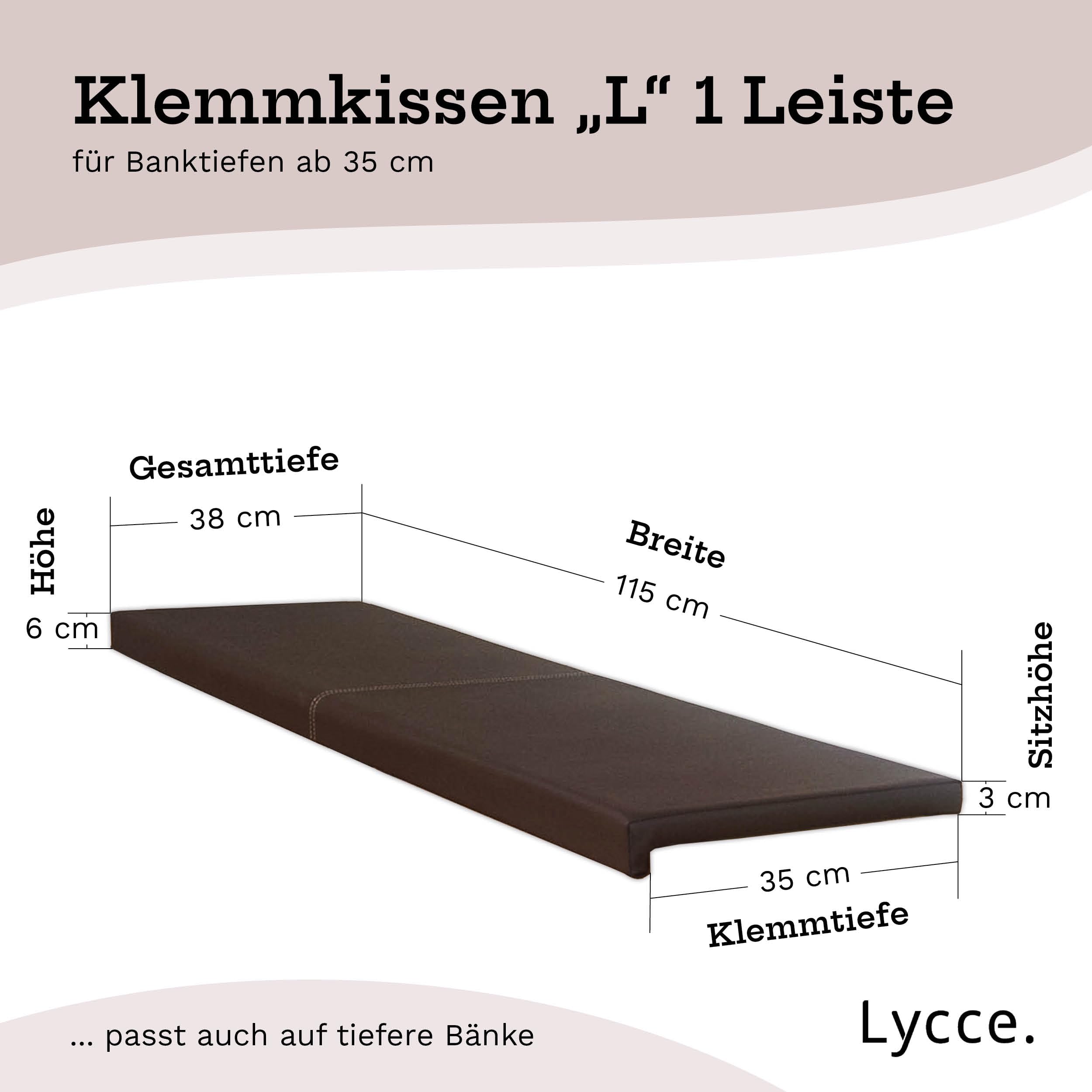 lycce-bankauflage-klemmkissen-1-leiste-2-sitzer-kunstleder-braun image 3
