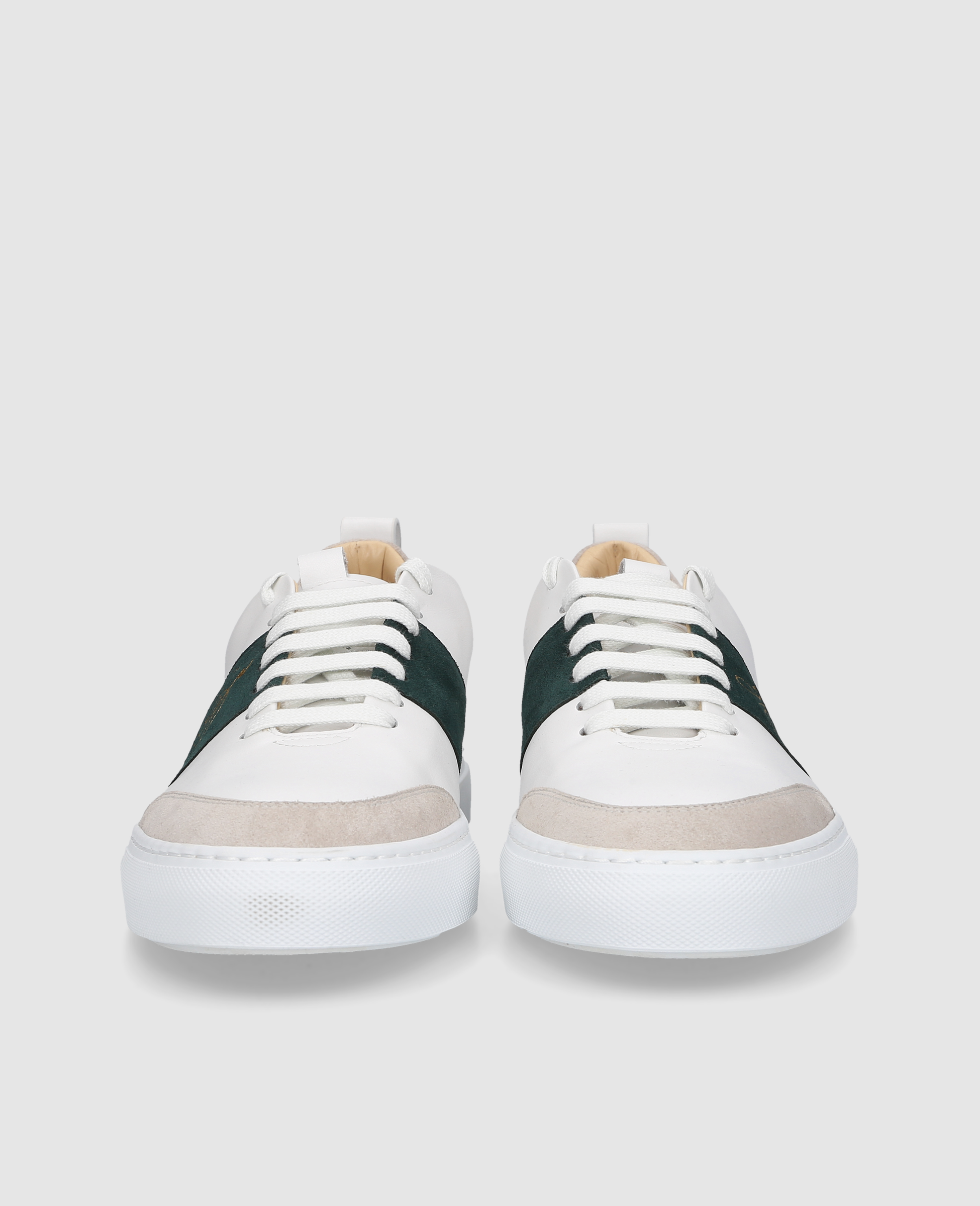 dinkelacker-turin-tennis-sneaker-wei-petrol-kalbsnappa image 4