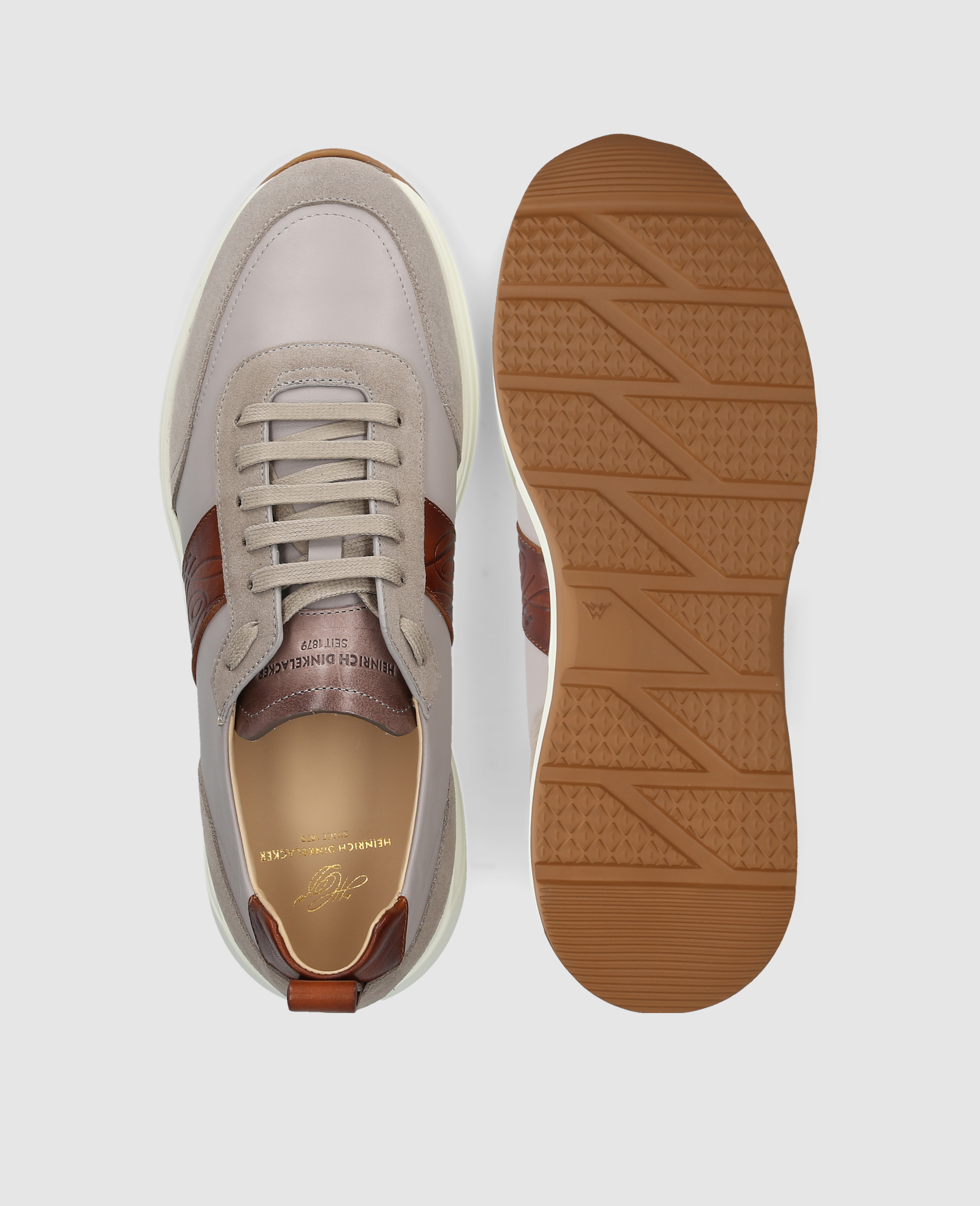 dinkelacker-toronto-sneaker-cl-sneaker-grau-braun-vachetta image 7