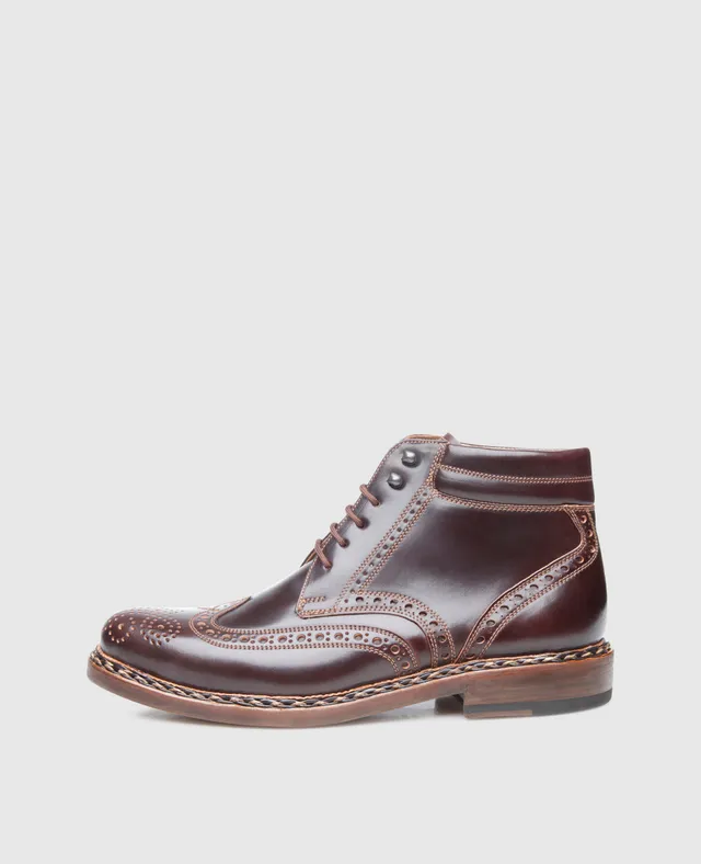 dinkelacker-buda-full-brogue-c-stiefel-oxblood-shell-cordovan-herren-boots image 1