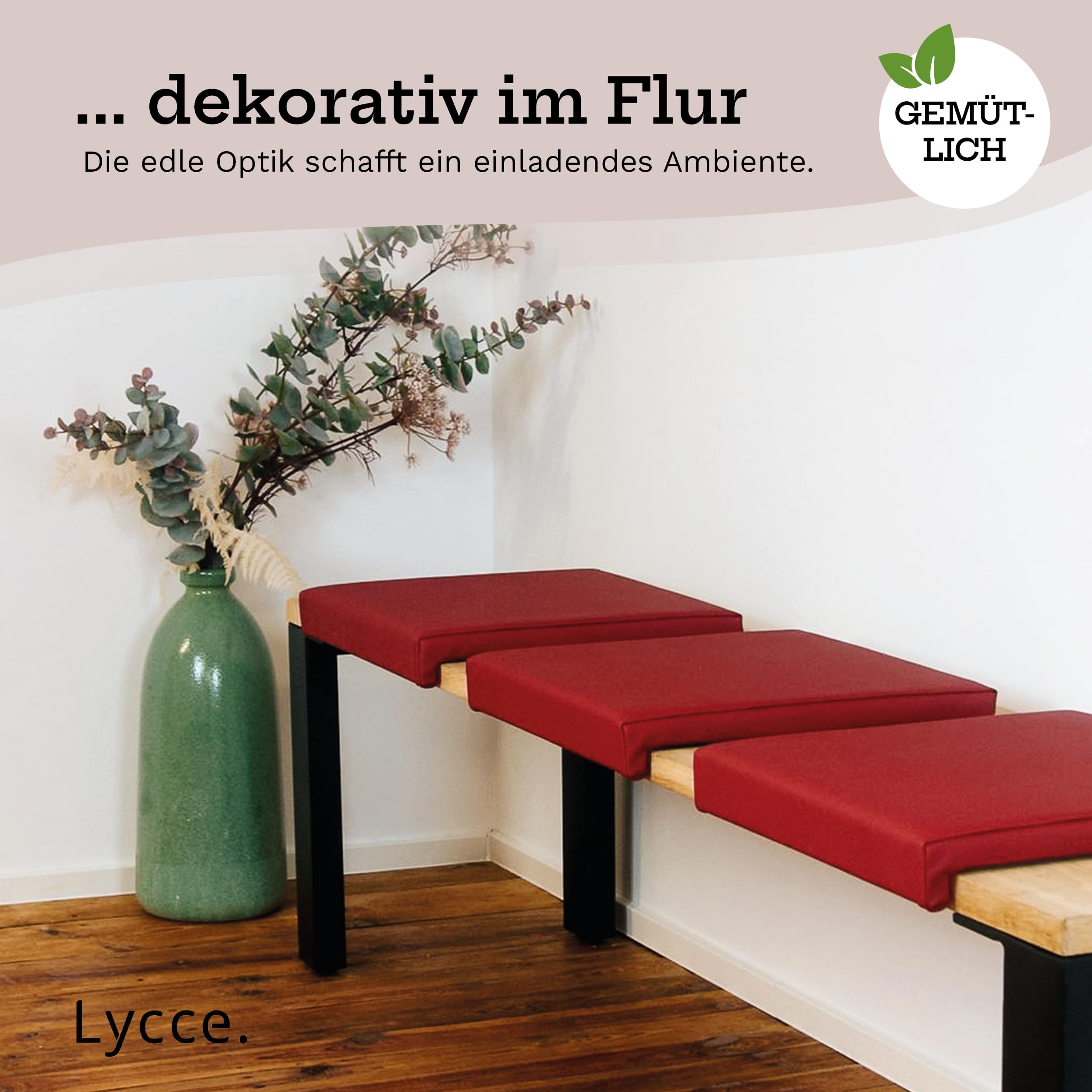 lycce-bankauflage-klemmkissen-1-leiste-kunstleder-rot-40x38x6-cm image 5