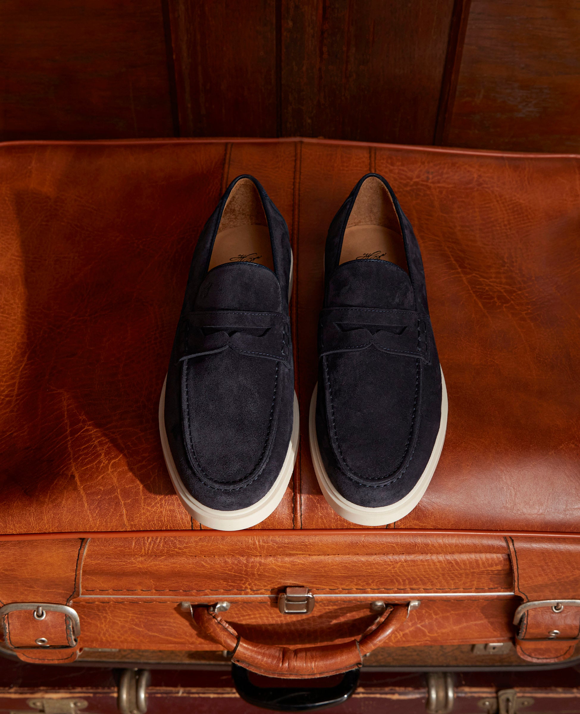 dinkelacker-genua-penny-v-blau-penny-loafer-aus-kalbsvelours image 2
