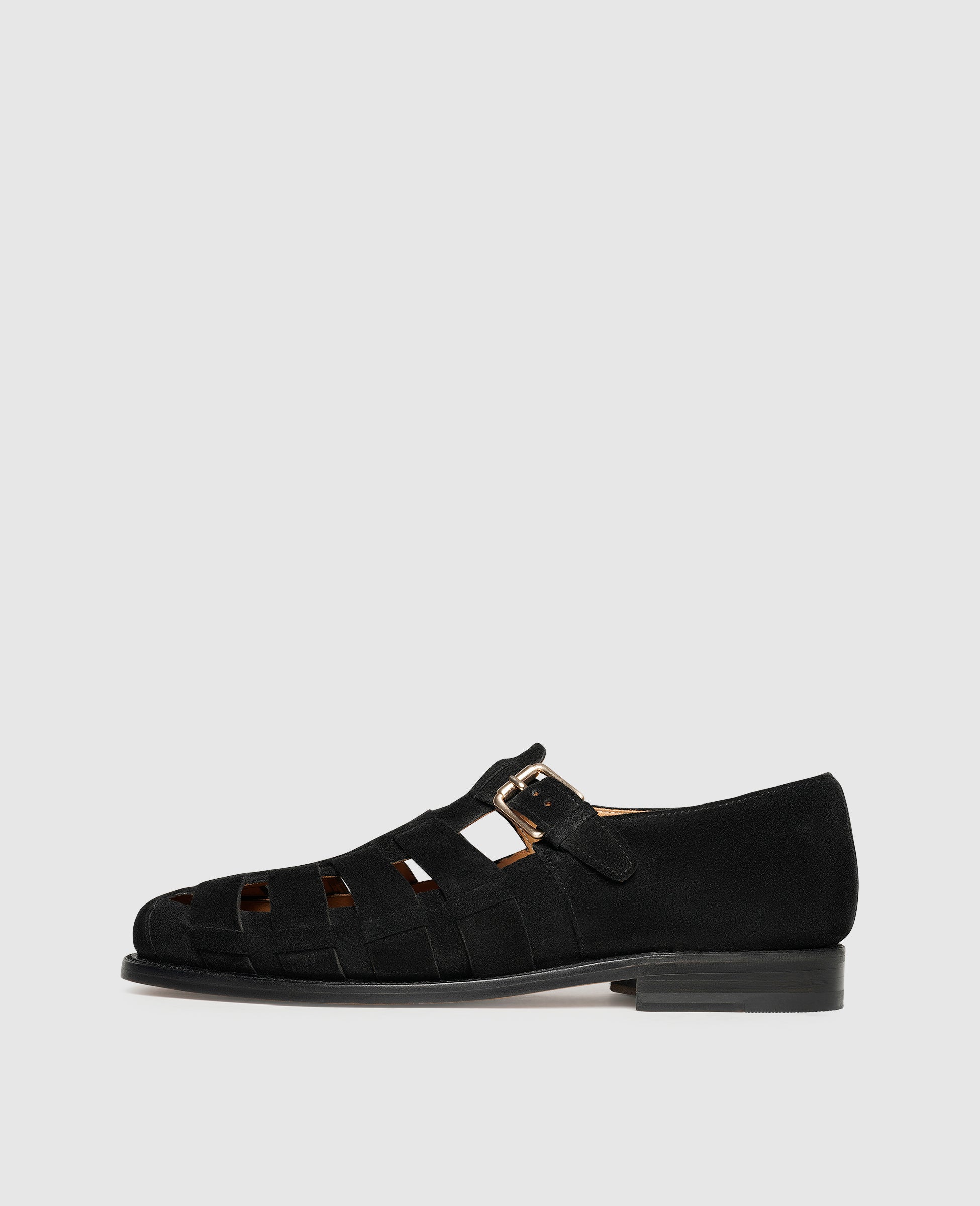 dinkelacker-london-fs-v-sandale-herren-schwarz-kalbsvelours image 1