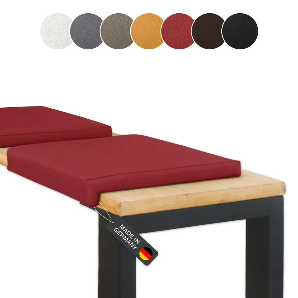 lycce-bankauflage-klemmkissen-1-leiste-kunstleder-rot-40x38x6-cm image 1