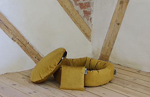 lycce-tierbett-kuschelinsel-samtweich-senf-gr-e-1-50-cm image 7