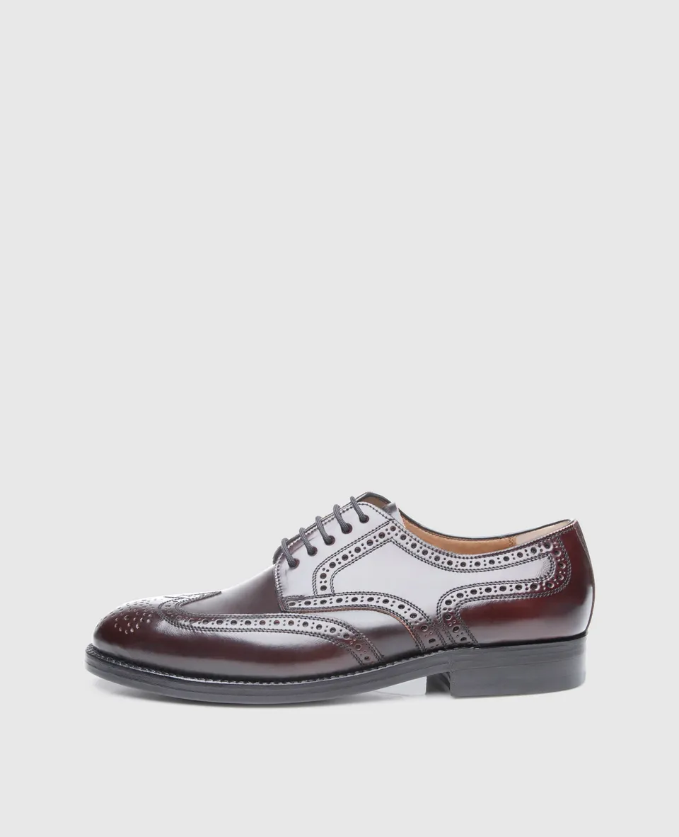 dinkelacker-london-full-brogue-c-derby-herrenschuh-oxblood image 1