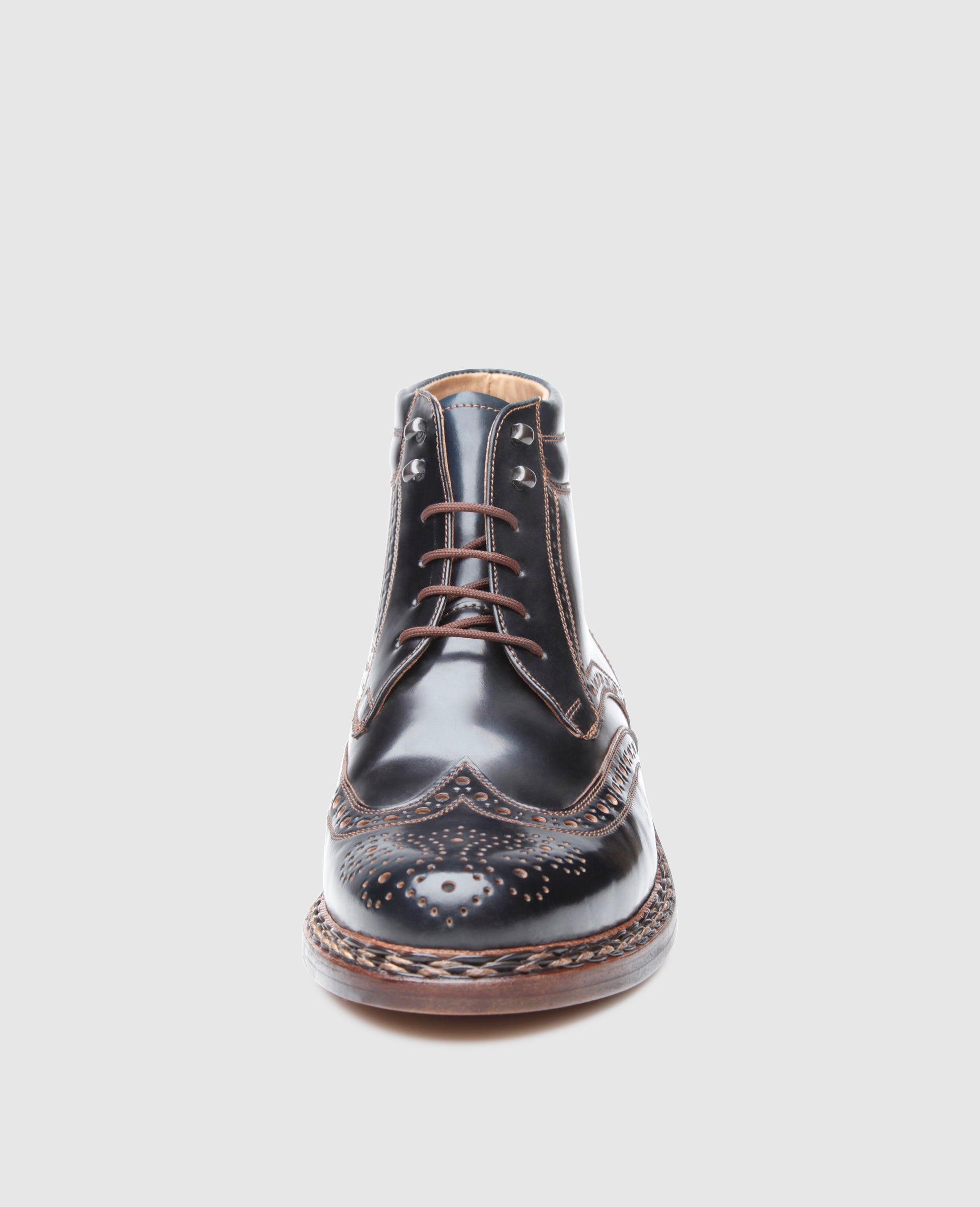 dinkelacker-buda-full-brogue-stiefel-c-schwarz-shell-cordovan image 7
