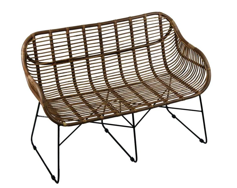 lycce-rattansofa-venus-retro-mit-armlehne-braun-120x60x83-cm image 1