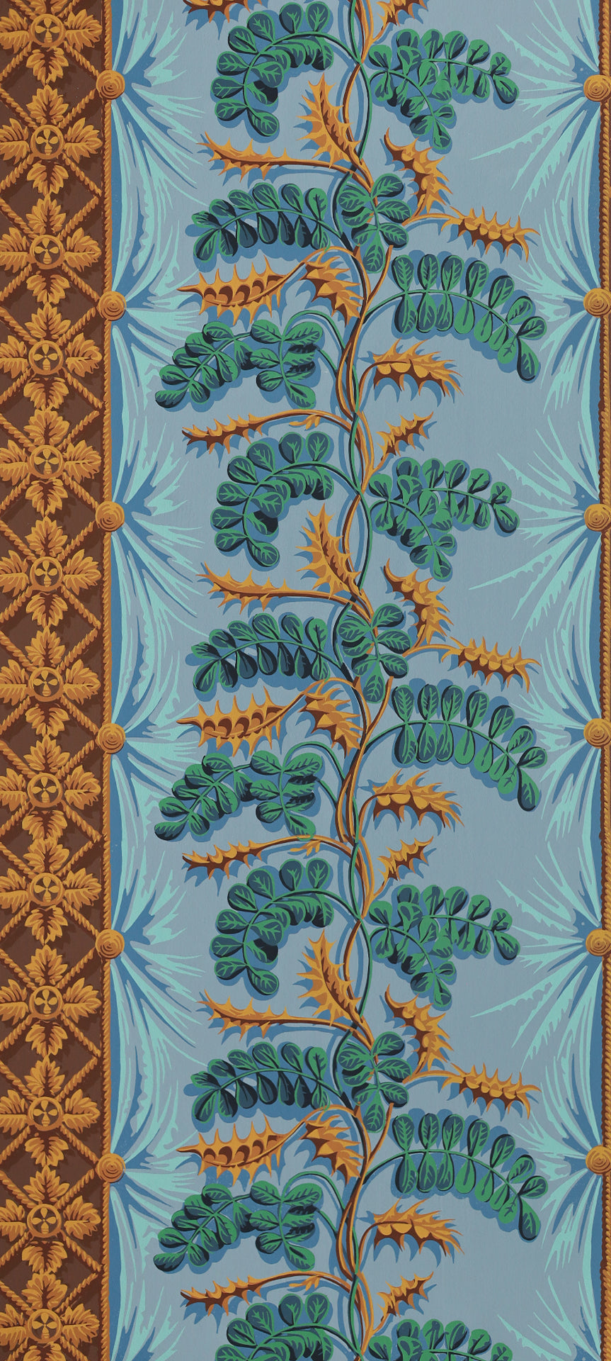 hembus-tapete-511-draperietapete-papiertapete-48-cm-blau-braun-gold image 1