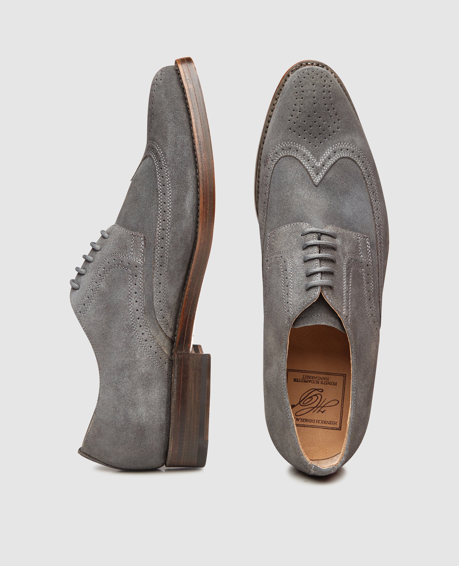 dinkelacker-milano-full-brogue-v-derby-grau-kalbsvelours image 5