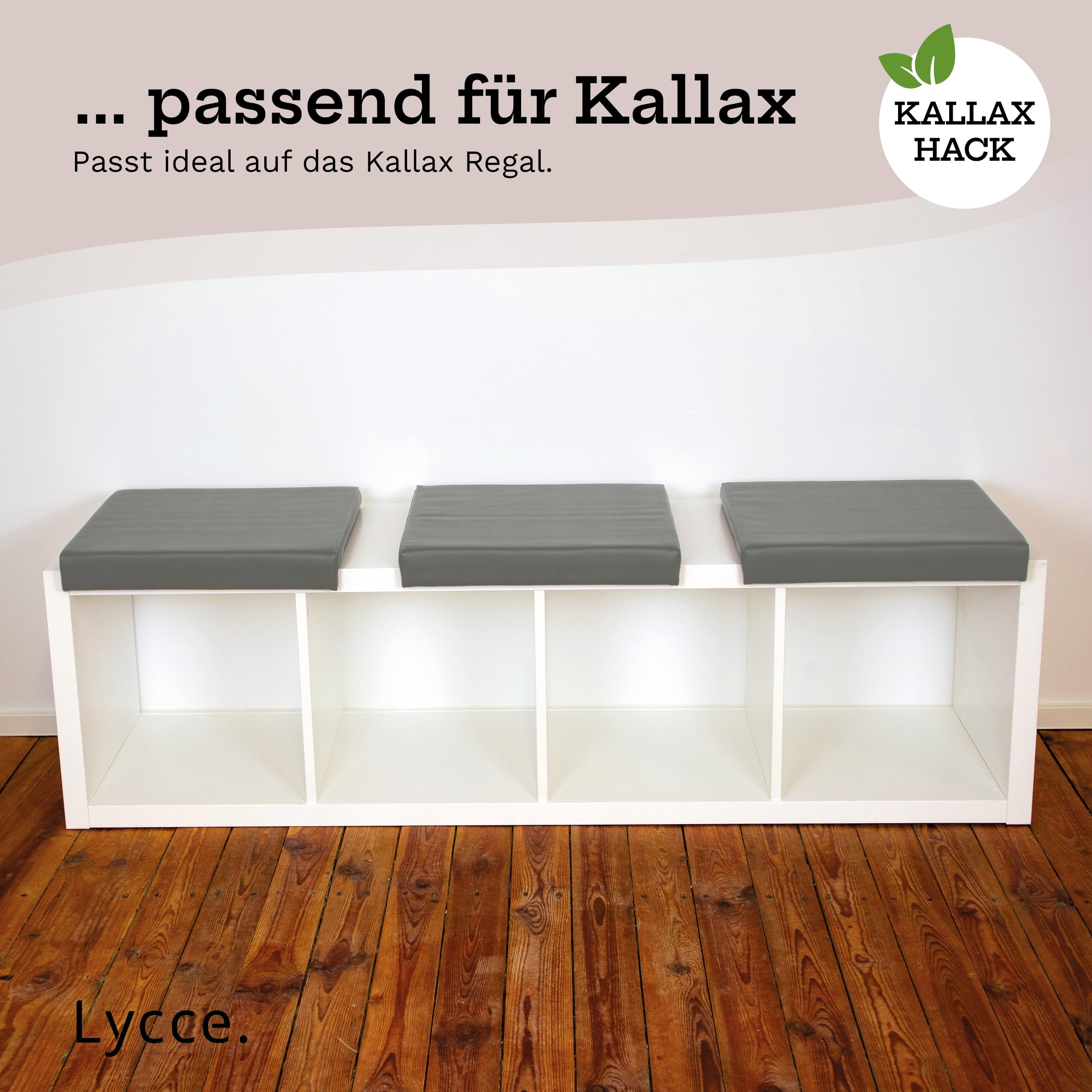 animal-design-lycce-klemmkissen-sitzbankkissen-leiste-kunstleder-grau image 6