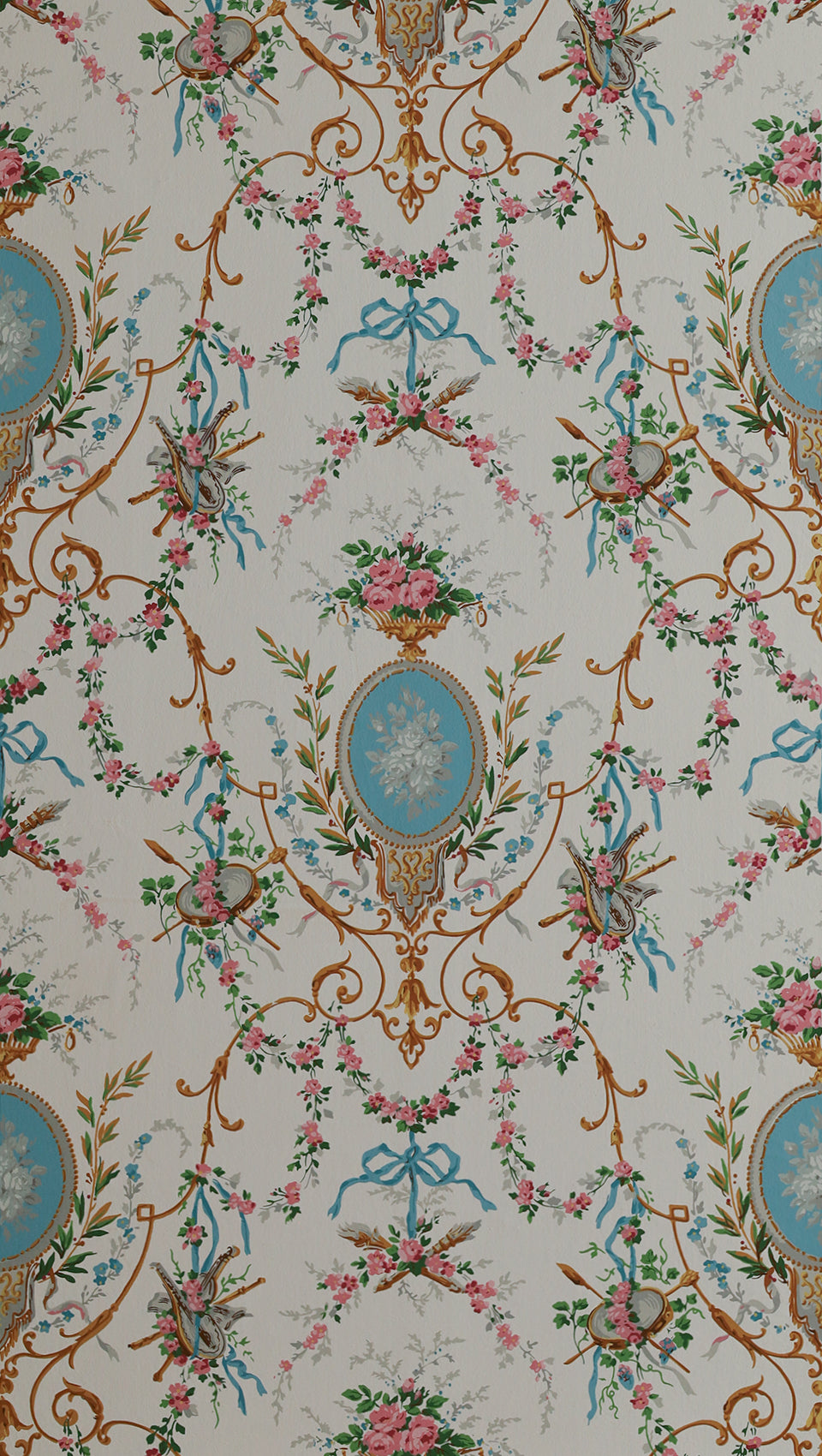 hembus-tapete-510-prinzessin-amalie-papiertapete-blau-gold image 1