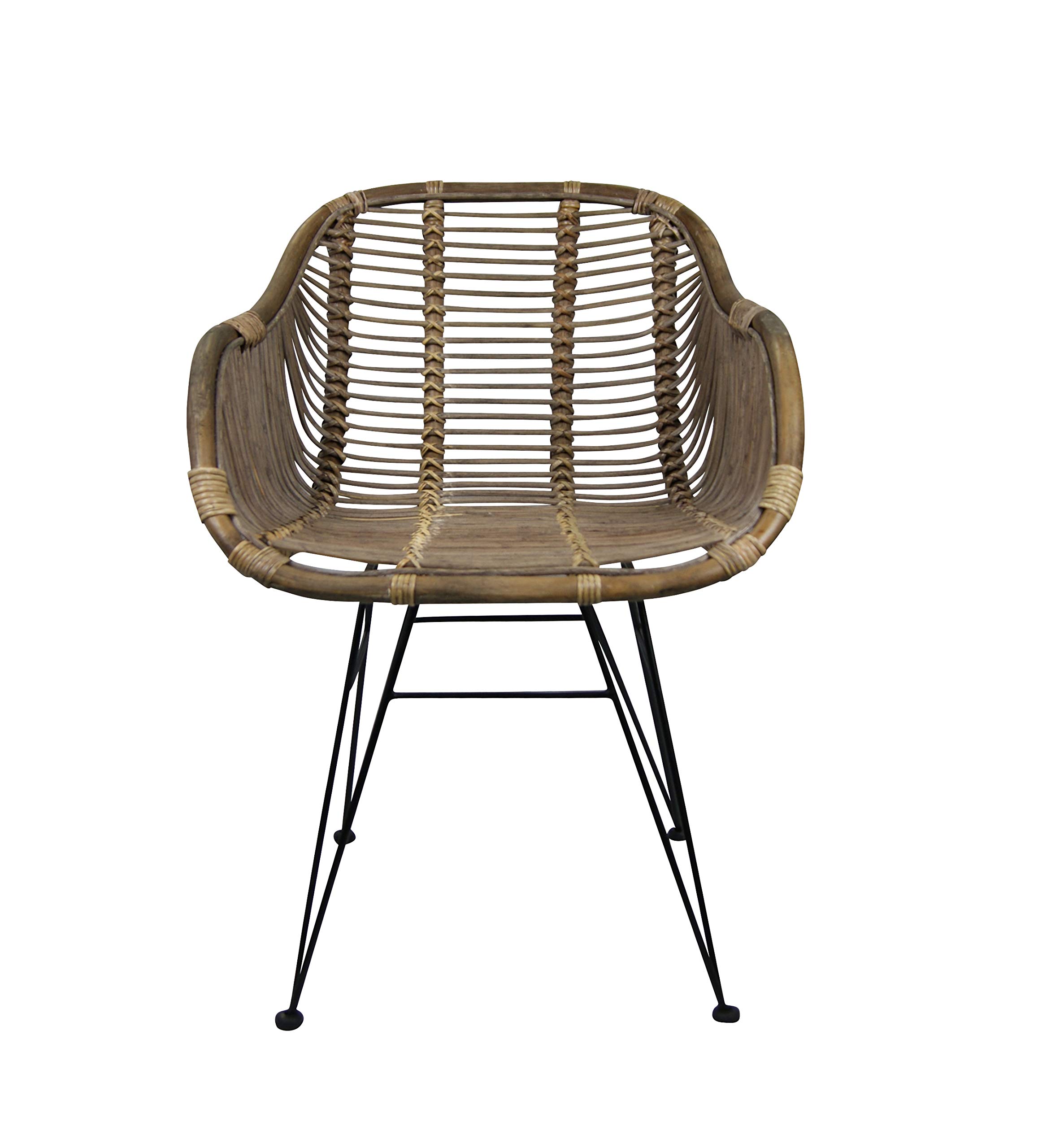 lycce-rattanstuhl-mars-b-ware-braun-mit-armlehne-sitzh-he-45-cm image 2