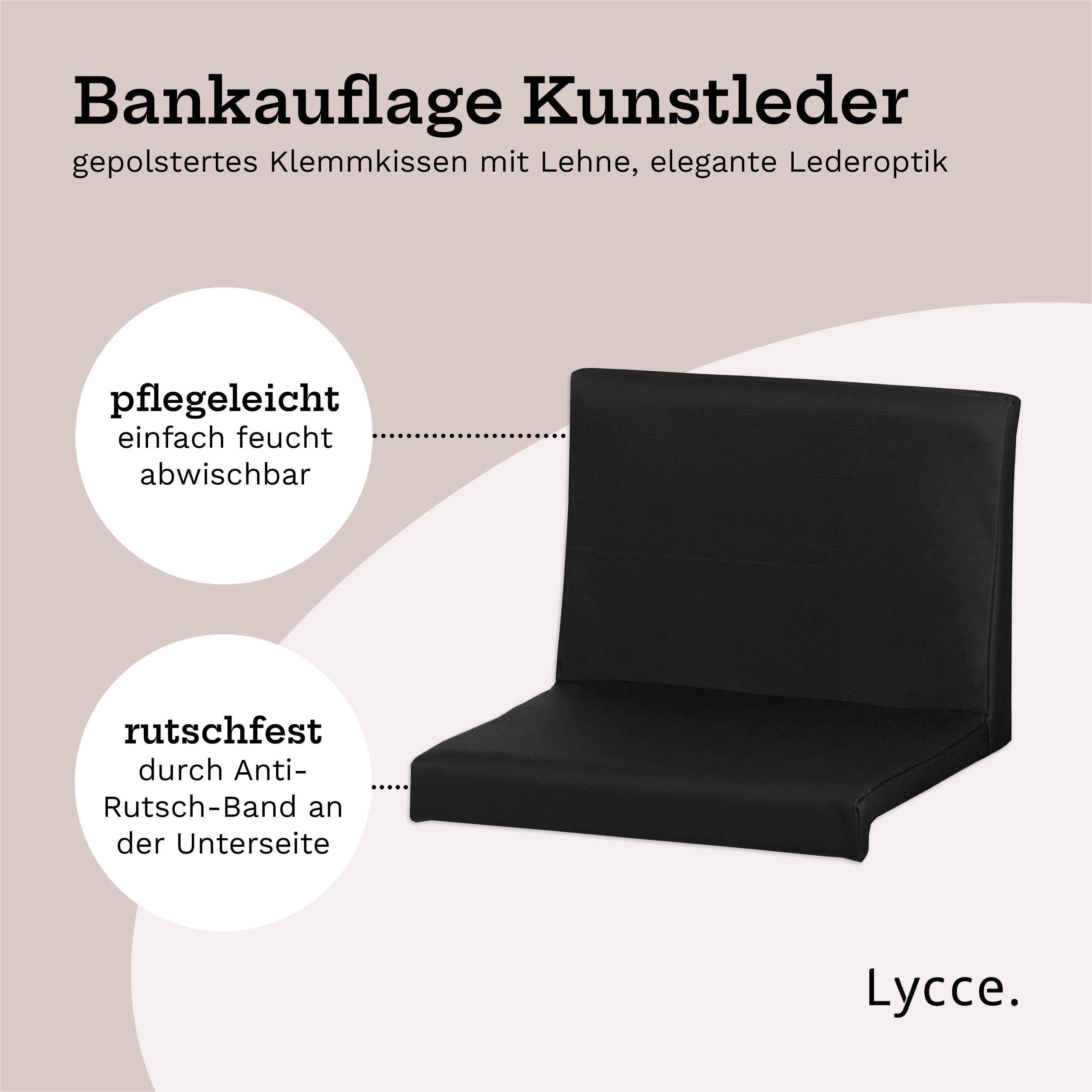 lycce-bankauflage-klemmkissen-1-leiste-mit-r-ckenkissen-kunstleder-schwarz image 3