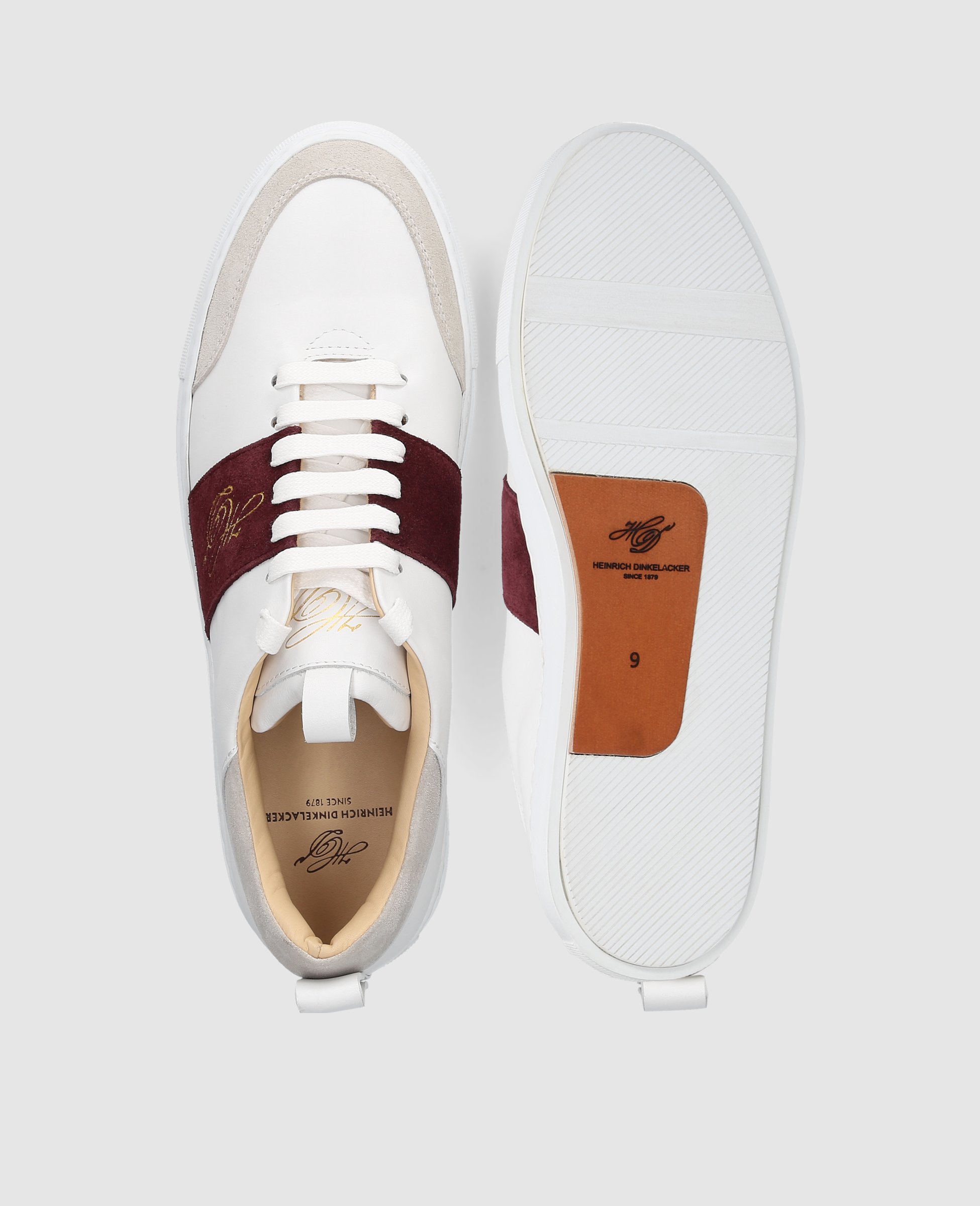 dinkelacker-turin-tennis-sneaker-np-wei-bordo image 7