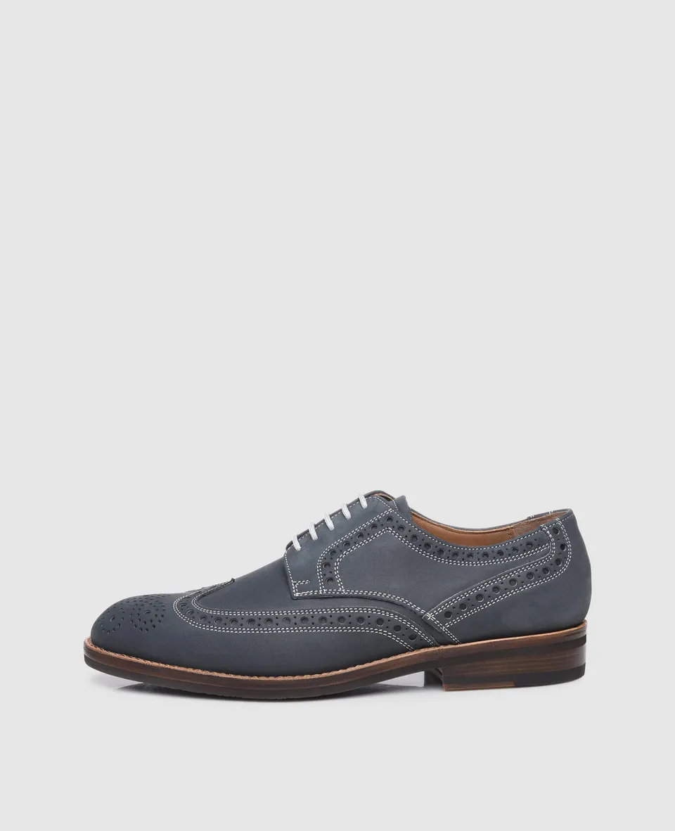 dinkelacker-luzern-full-brogue-j-derby-jeans-blau image 1