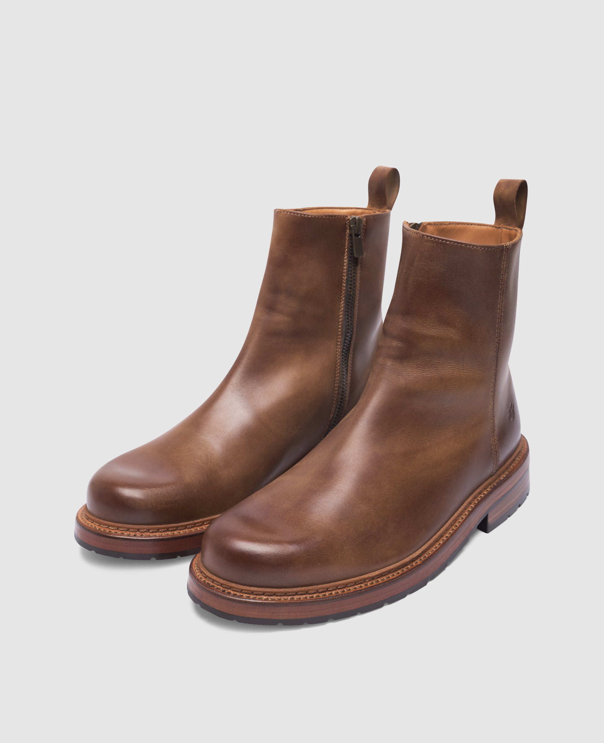 dinkelacker-rio-plain-h-zipper-stiefelette-caramel image 2
