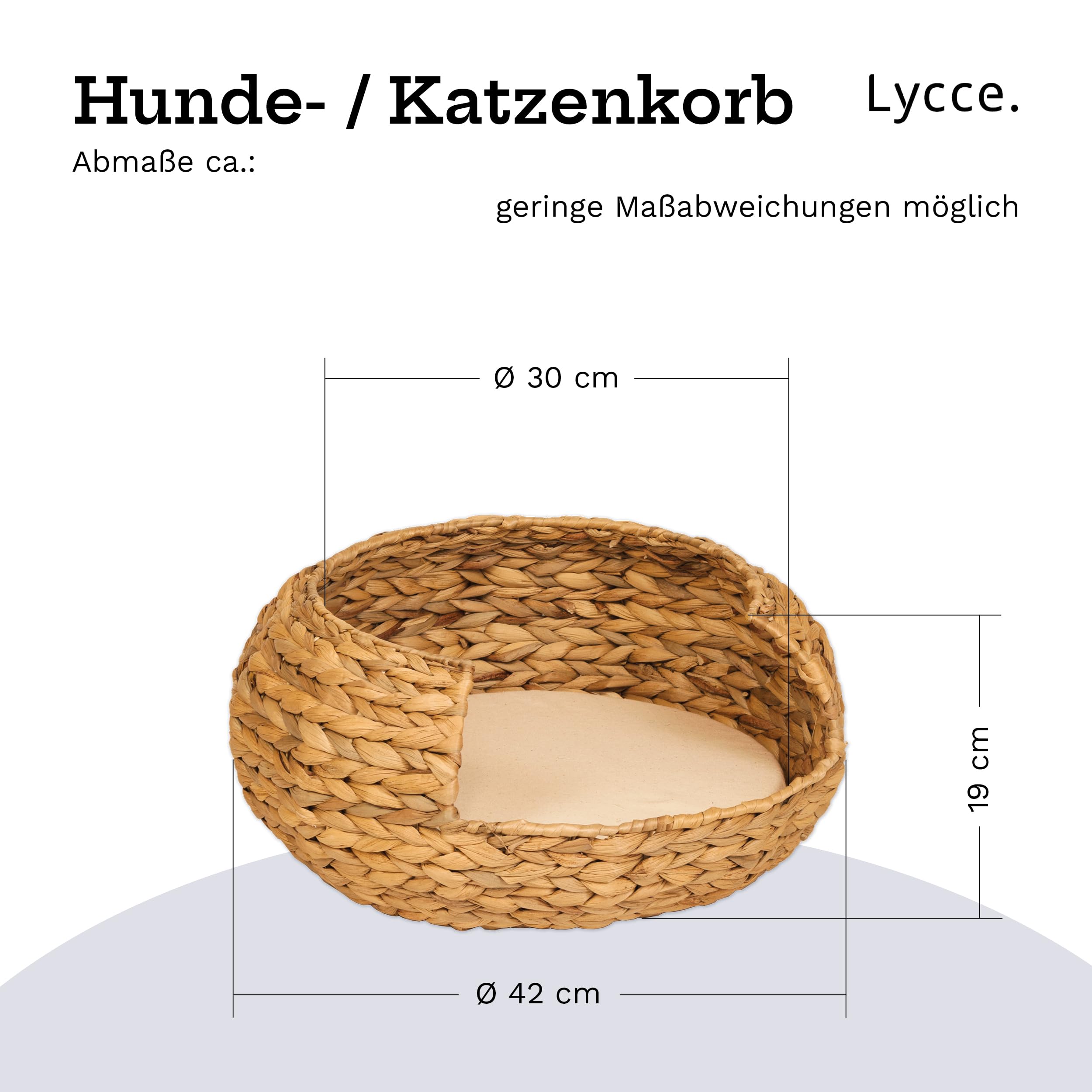 lycce-katzenkorb-opal-42-cm-wasserhyazinthe-mit-kissen image 3