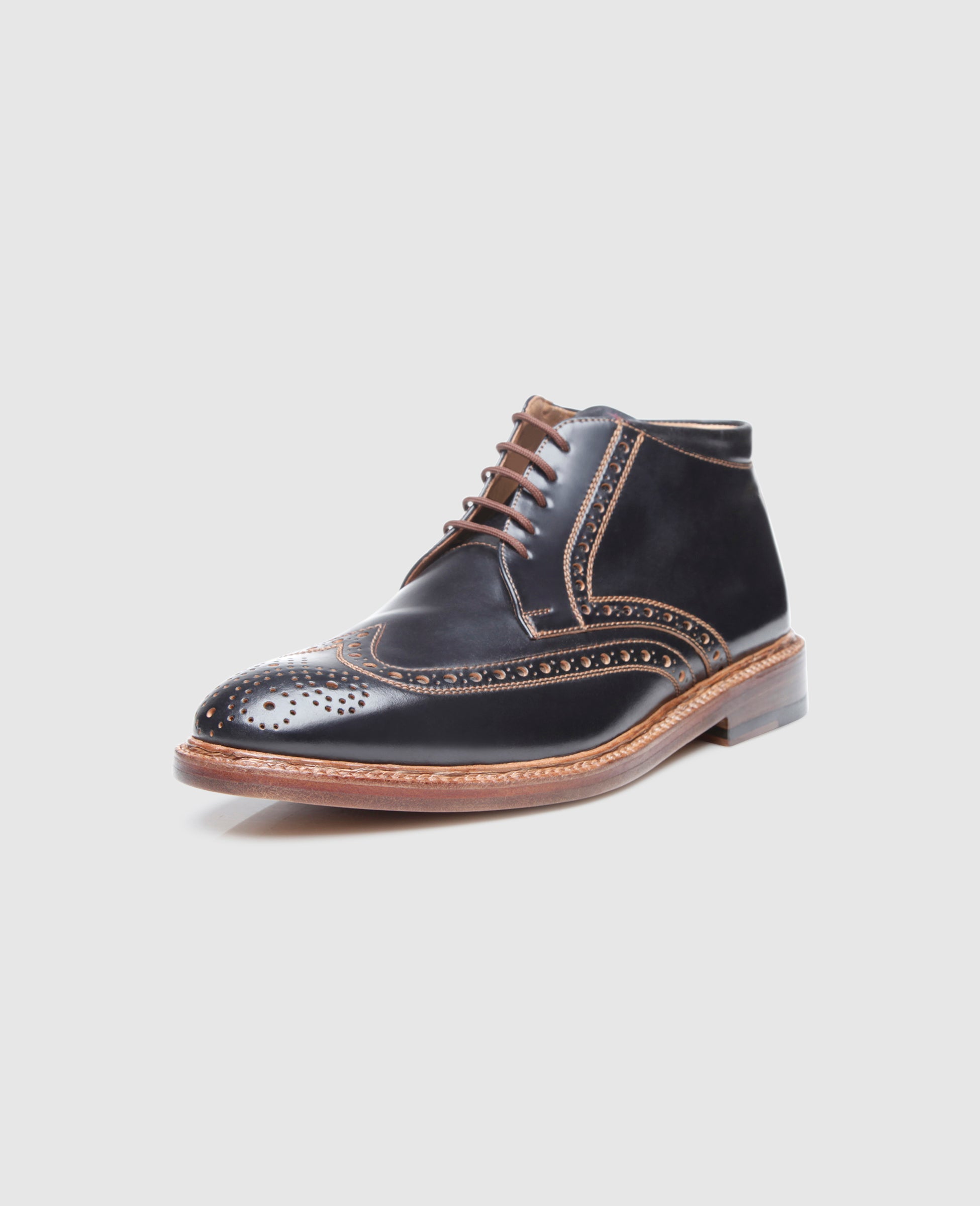 dinkelacker-luzern-full-brogue-derby-boot-schwarz-cordovan image 2