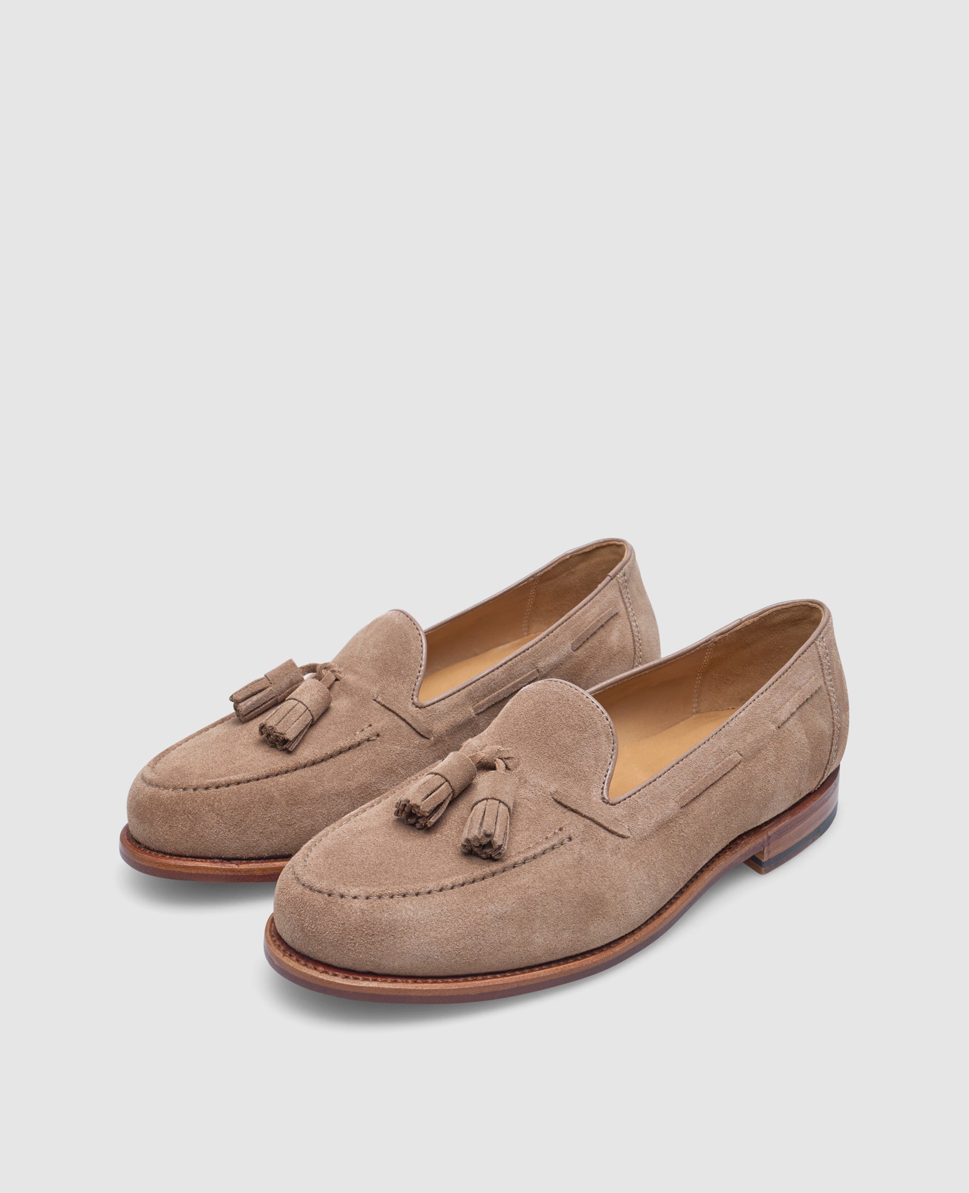 dinkelacker-wien-plain-tassel-v-loafer-beige-kalbvelours image 2