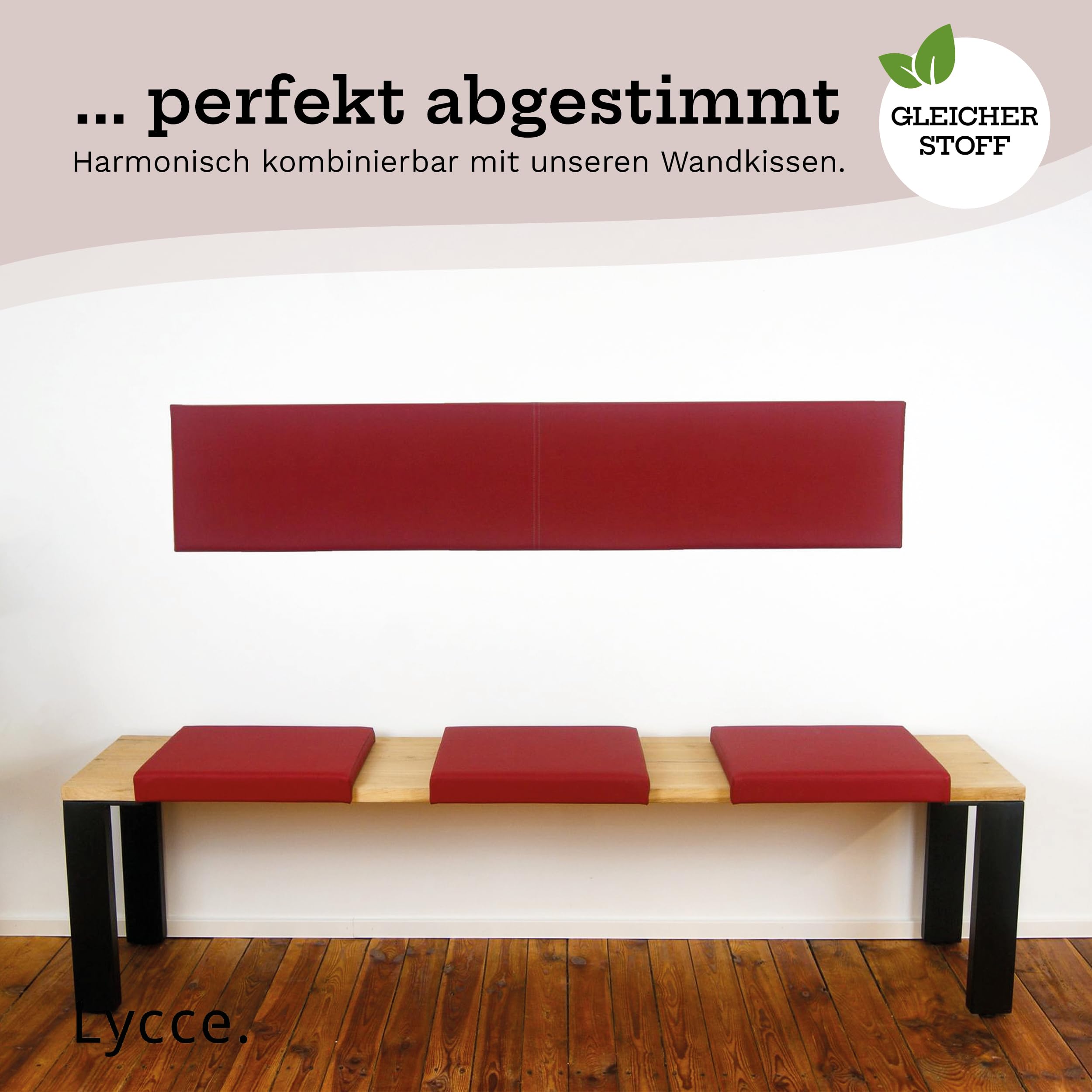 lycce-bankauflage-klemmkissen-1-leiste-kunstleder-rot-40x38x6-cm image 7