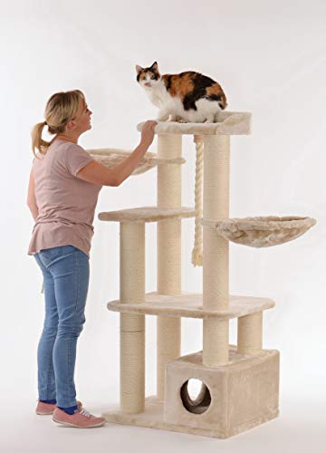 lycce-xxl-kratzbaum-alice-sisal-beige-143-cm-f-r-gro-e-und-schwere-katzen image 7
