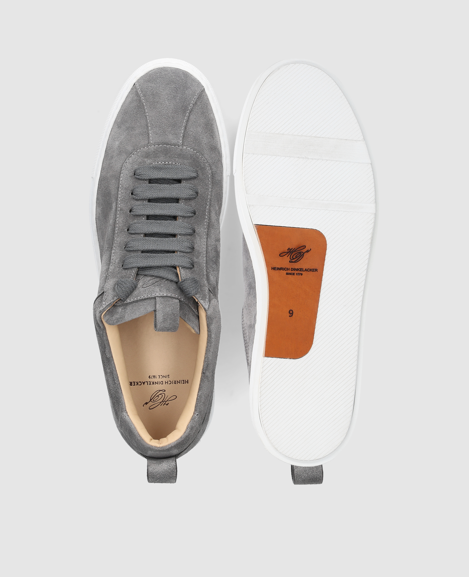 dinkelacker-turin-sneaker-v-grau-kalbsvelours-schalensohle image 7