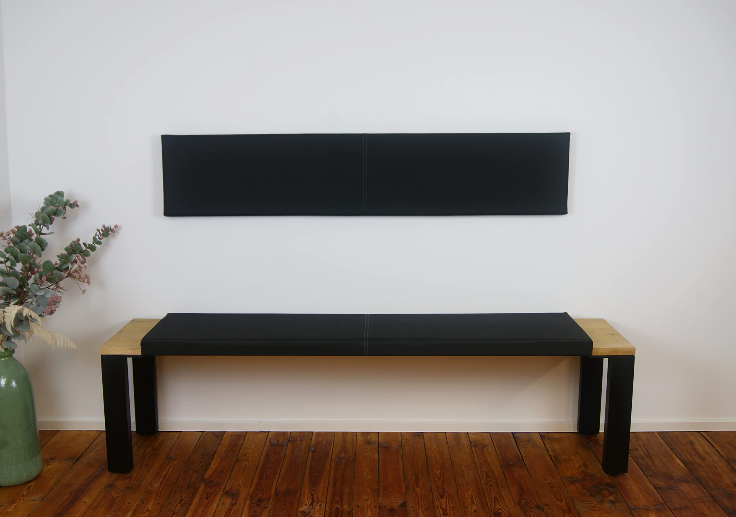 lycce-klemmkissen-sitzkissen-kunstleder-schwarz-115-x-38-cm-2-sitzer image 3