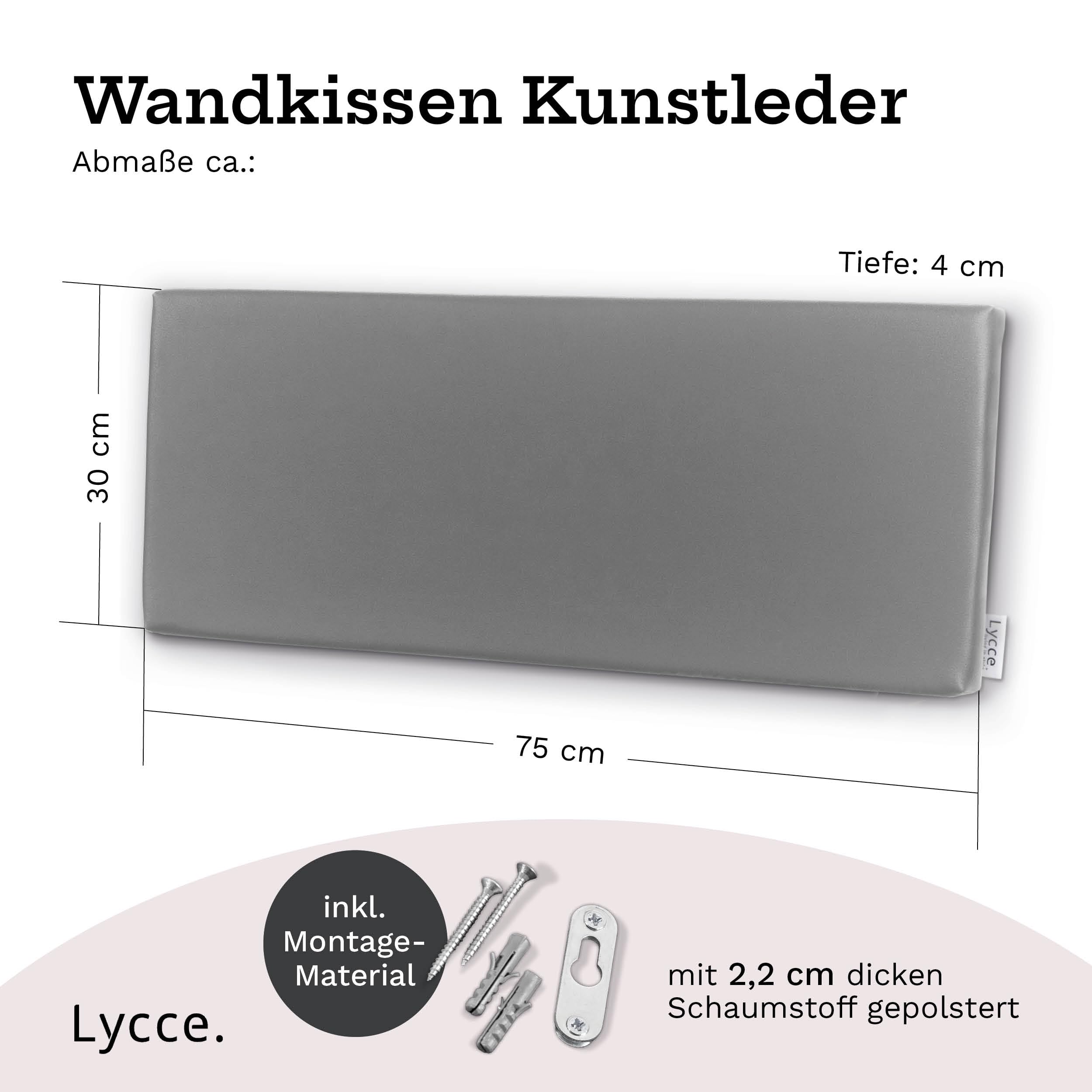 lycce-wandpolster-wandkissen-kunstleder-grau-75x30x4-cm-mit-montage-set image 2