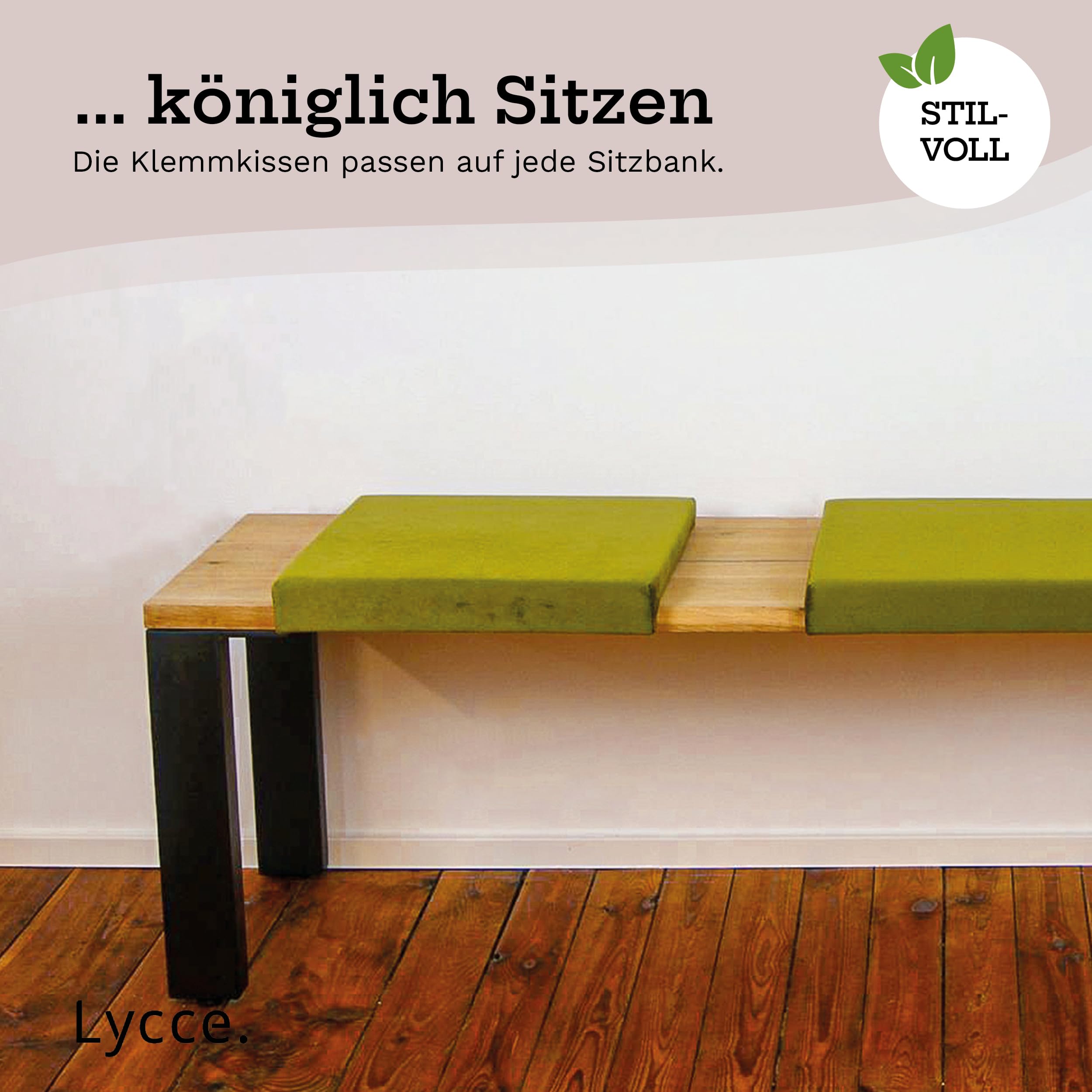 lycce-bankauflage-klemmkissen-1-leiste-samt-oliv-40x38x6-cm image 5