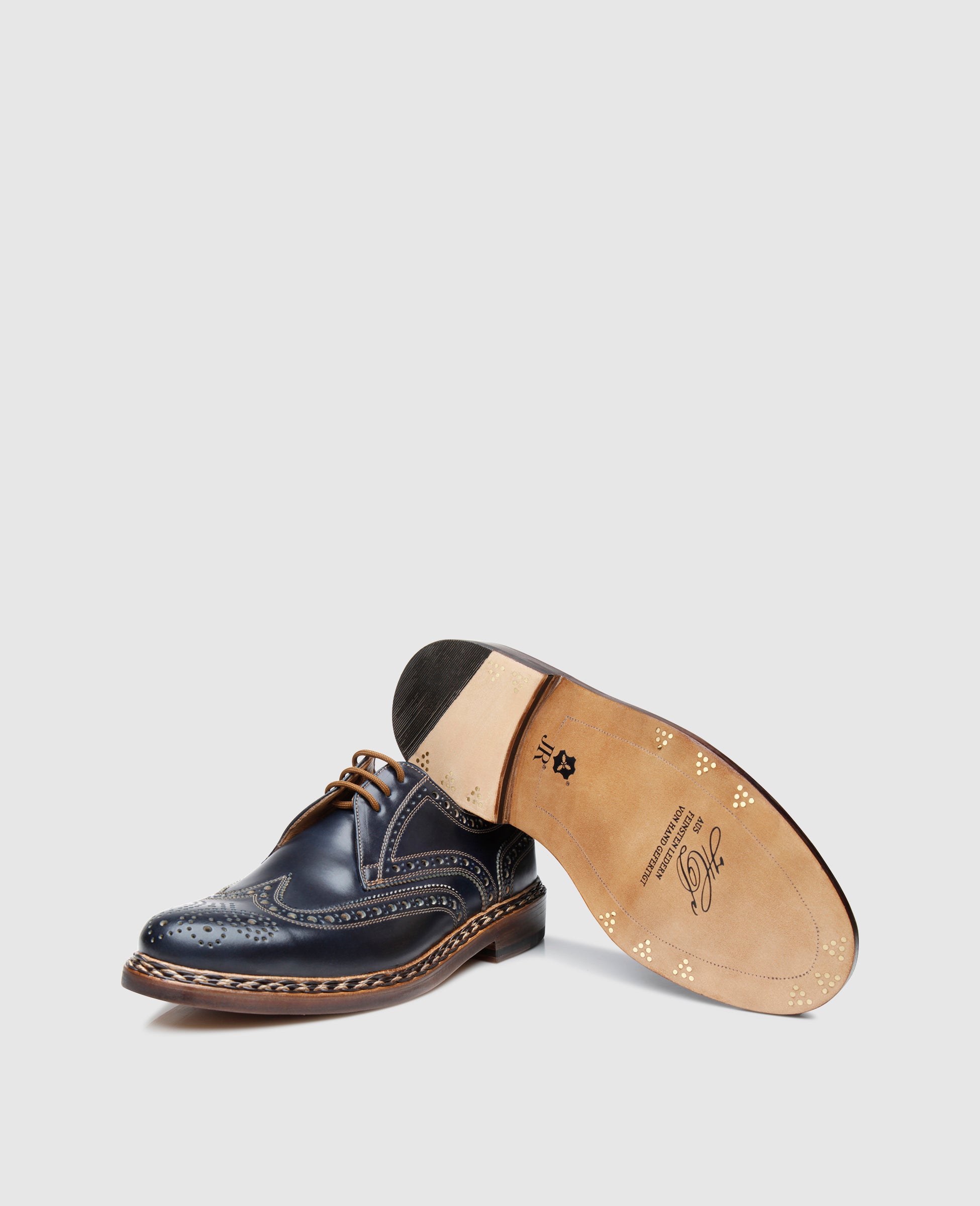 dinkelacker-buda-full-brogue-c-derby-navy-shell-cordovan image 6