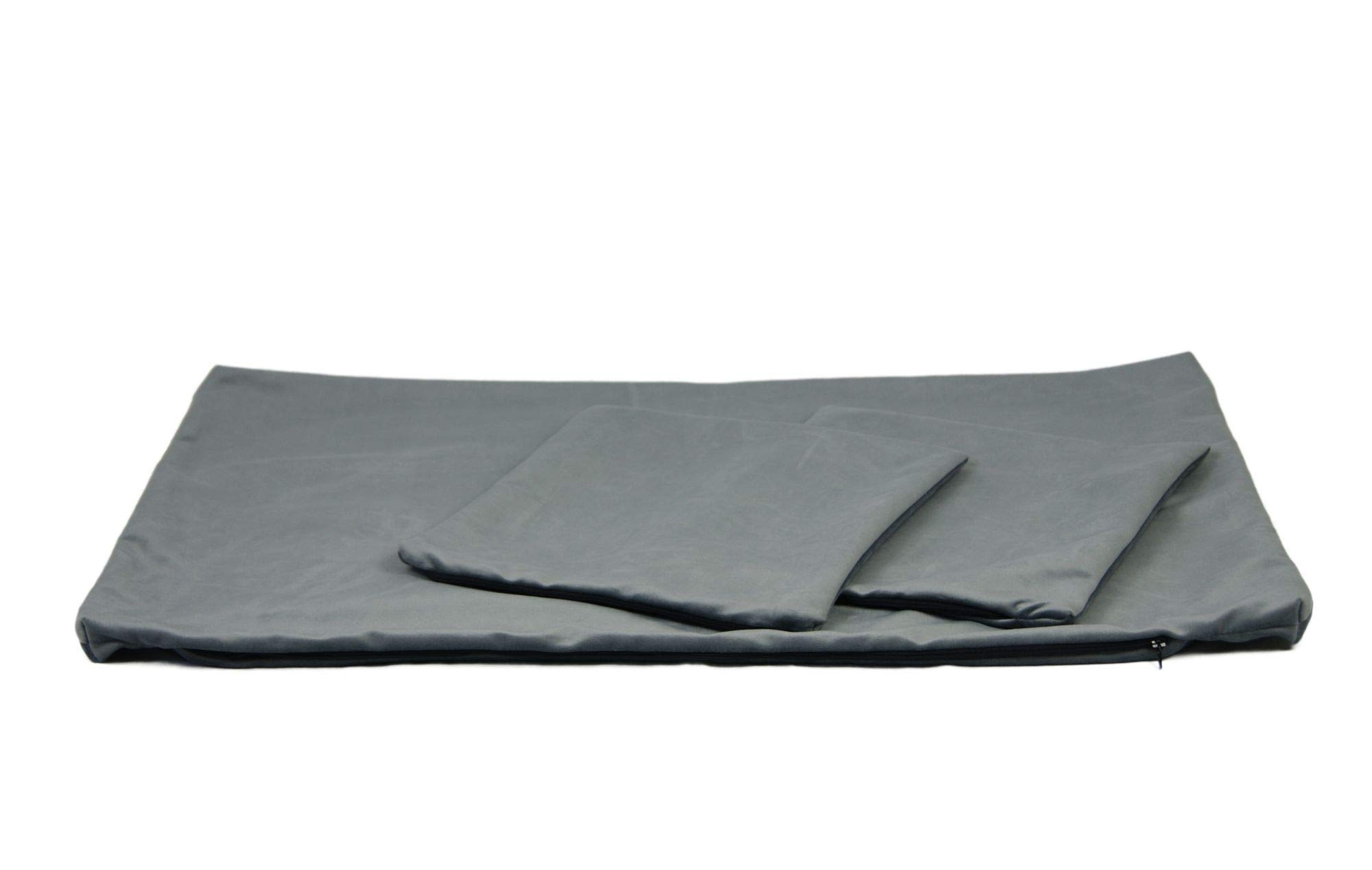 lycce-kissenbezug-samt-retro-grau-3er-set-35x35-83x55-cm image 2