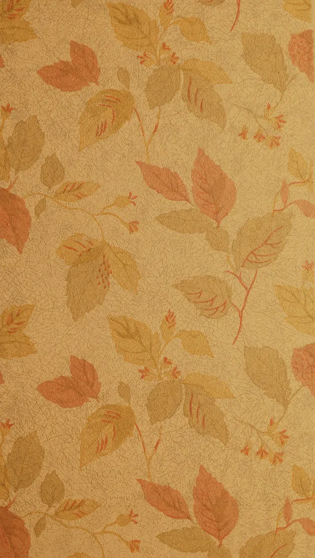 hembus-tapete-638-herbstlaub-papiertapete-47-5-cm-gr-n-orange image 1