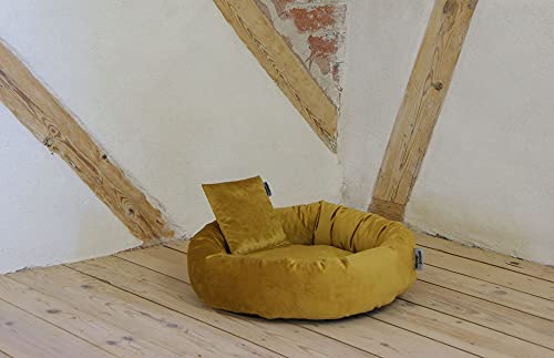 lycce-tierbett-kuschelinsel-samtweich-senf-gr-e-1-50-cm image 6