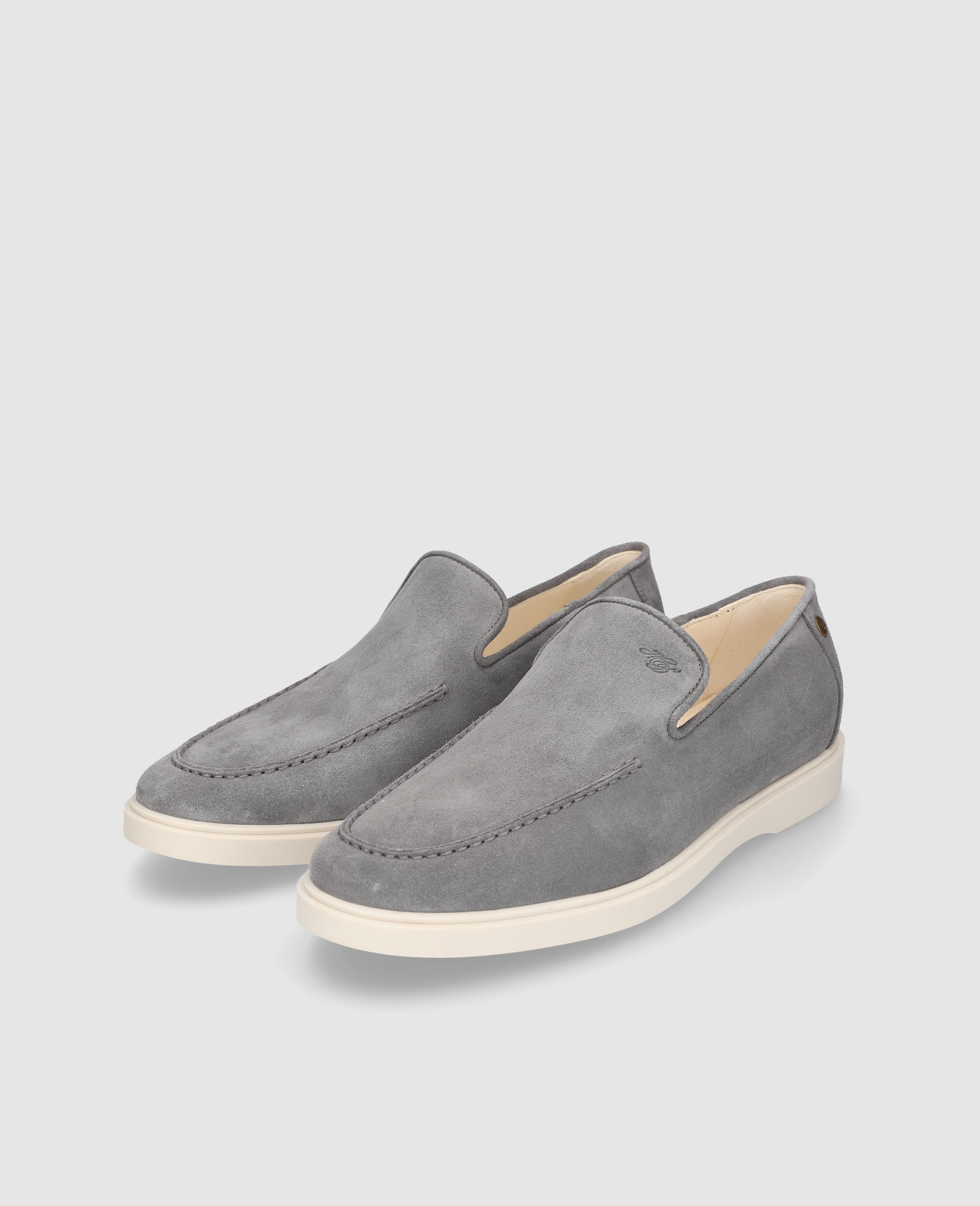 dinkelacker-genua-plain-v-loafer-grau-velours image 3