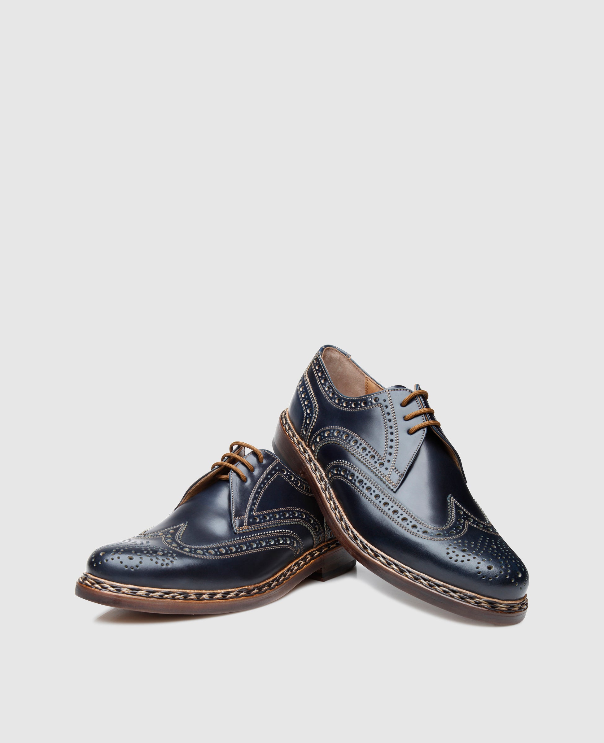 dinkelacker-buda-full-brogue-c-derby-navy-shell-cordovan image 5