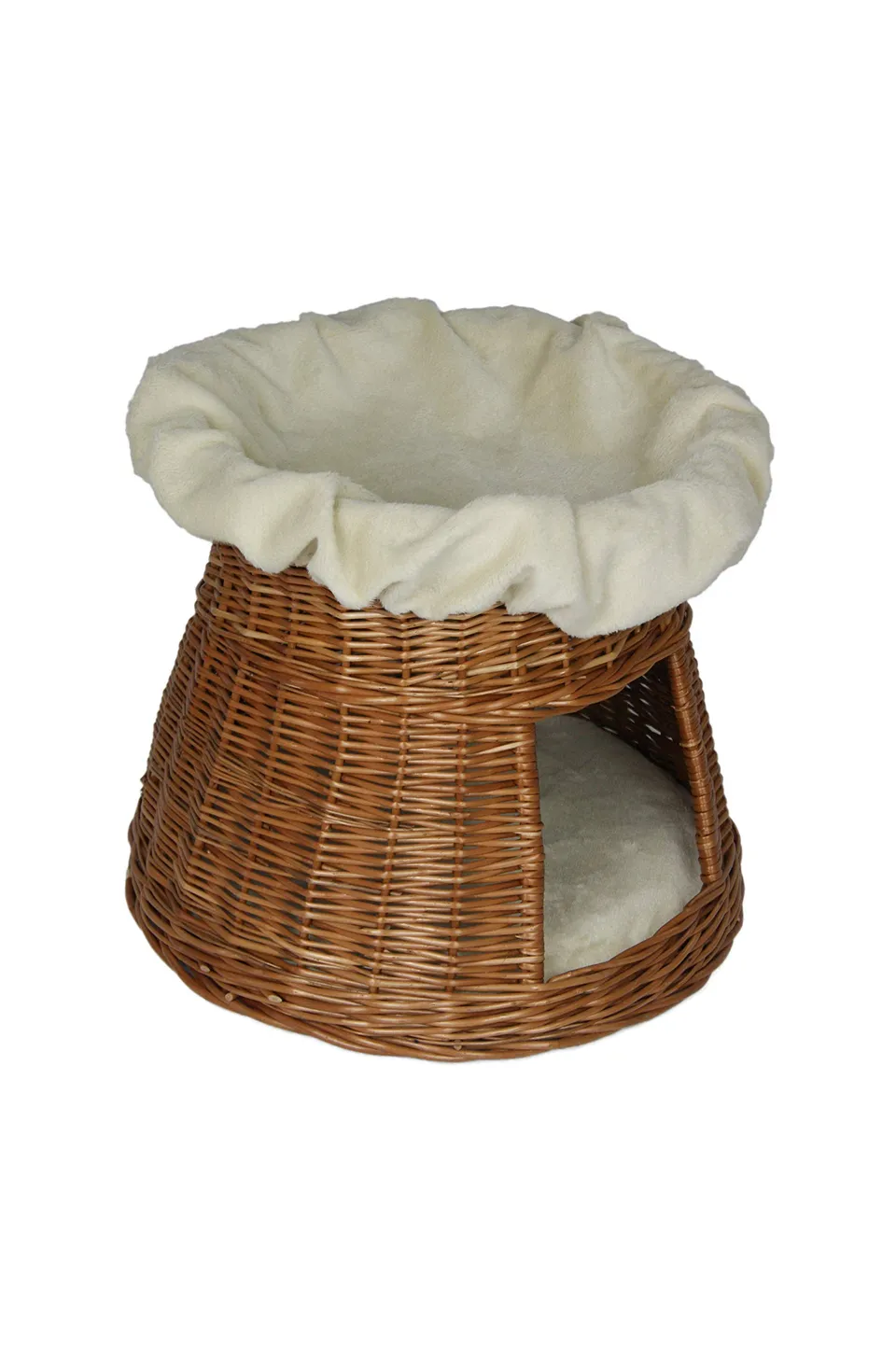 lycce-katzen-haus-turm-h-hle-aus-weide-50-cm-mit-pl-sch image 1